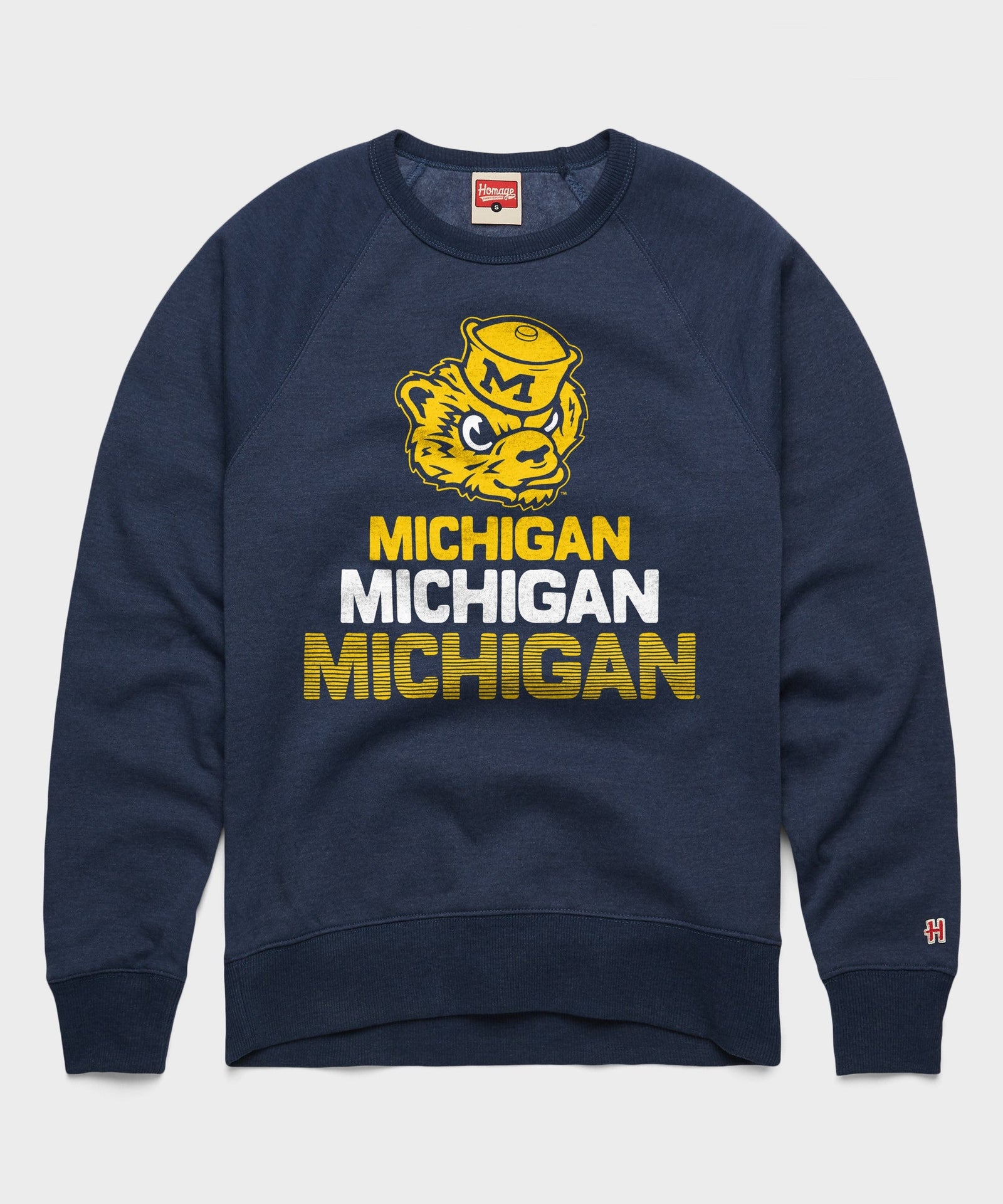 Michigan Wolverines Mascot Michigan Repeat Crewneck