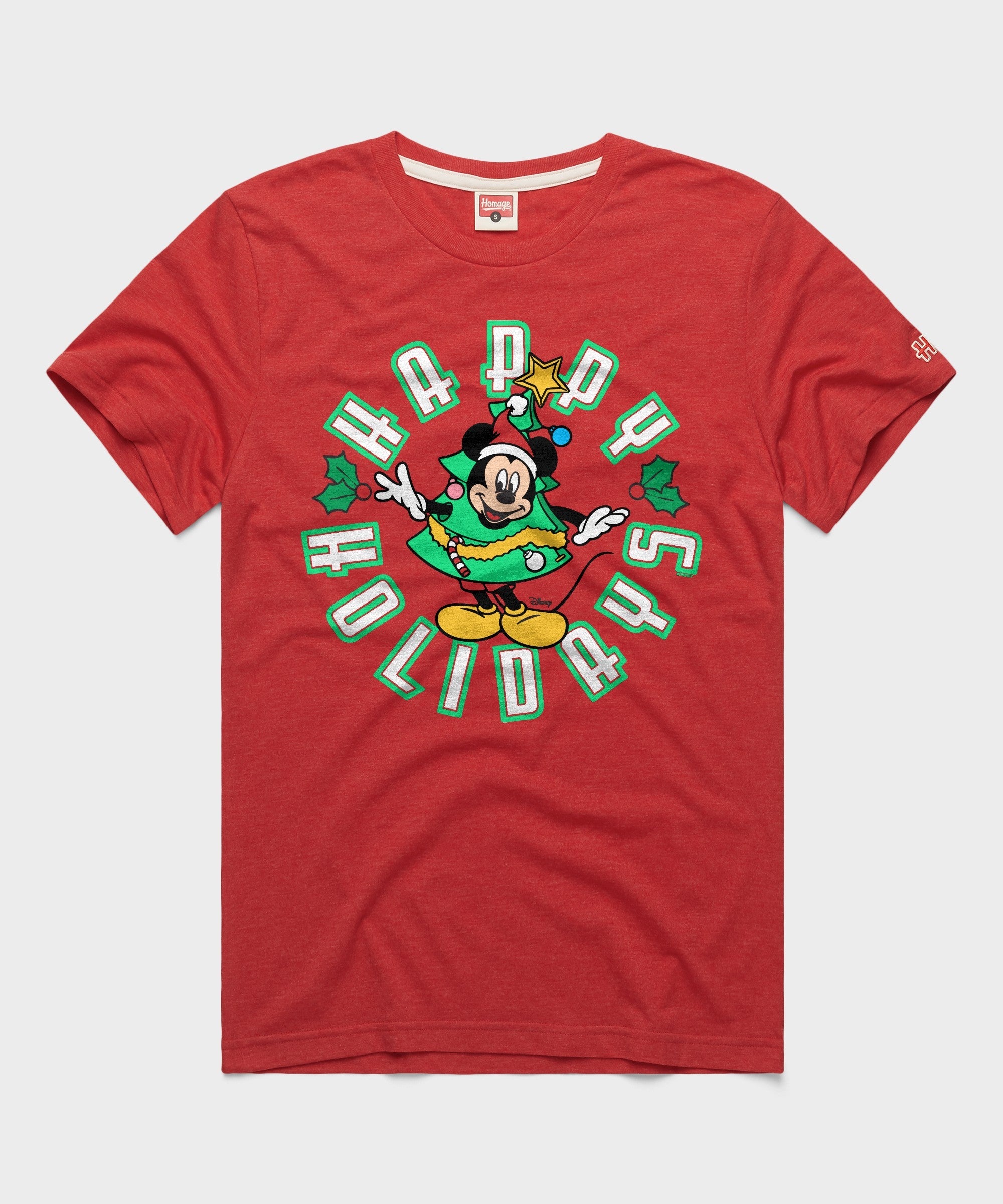 Mickey Mouse Happy Holidays Red