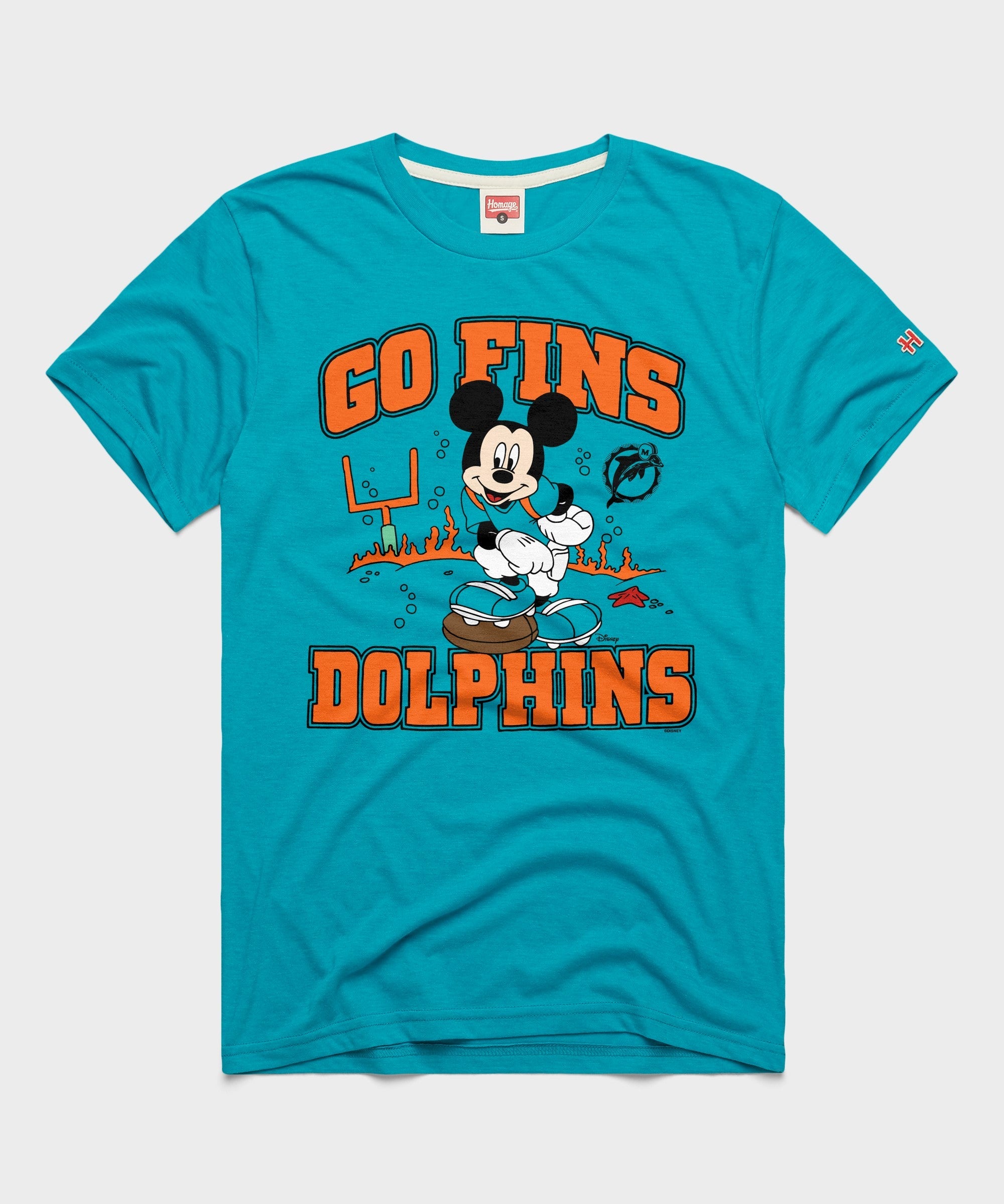 Mickey Mouse x Miami Dolphins HOMAGE T-Shirt | Officially Licensed NFL