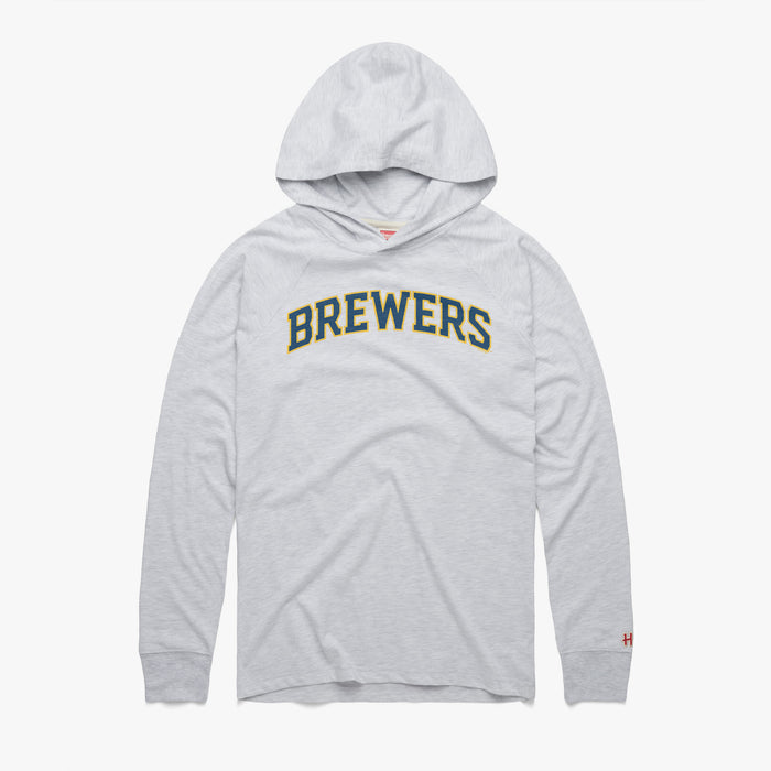 Milwaukee Brewers Jersey Logo Lightweight Hoodie
