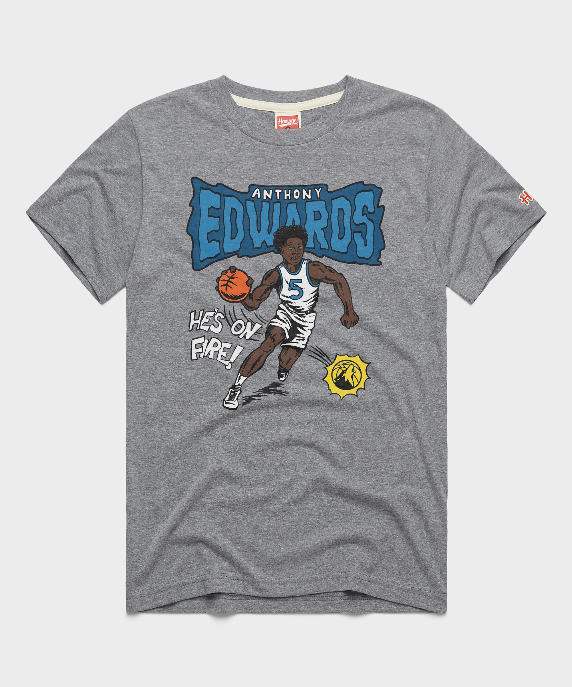Minnesota Timberwolves Comic Book Anthony Edwards Grey
