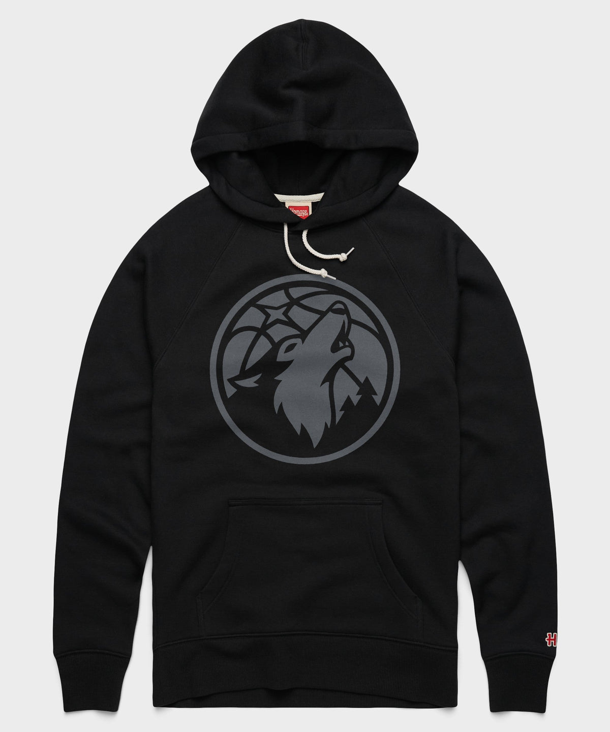 Minnesota Timberwolves Logo Blackout Hoodie