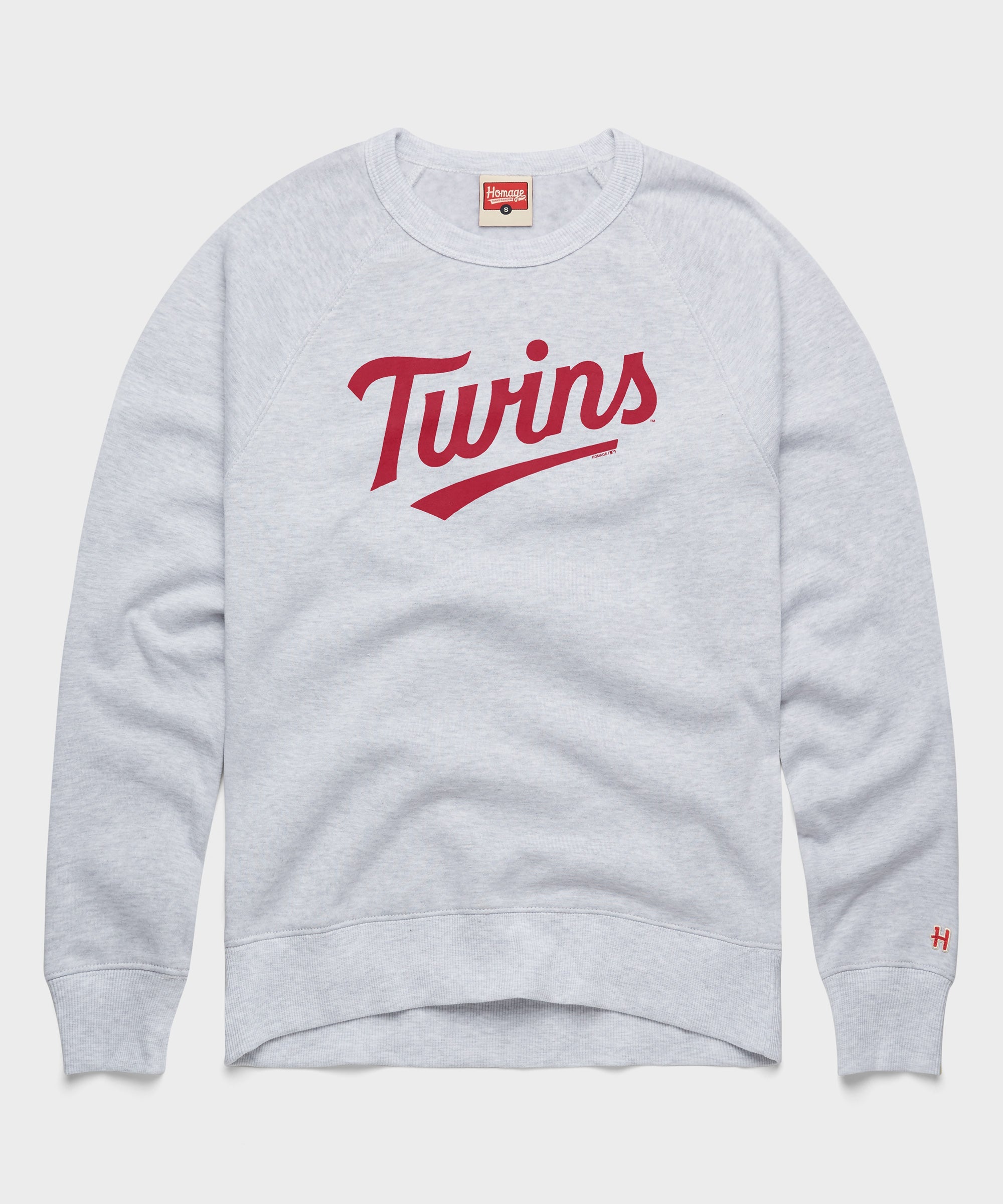 Minnesota Twins Jersey Logo '23 Crewneck Ash