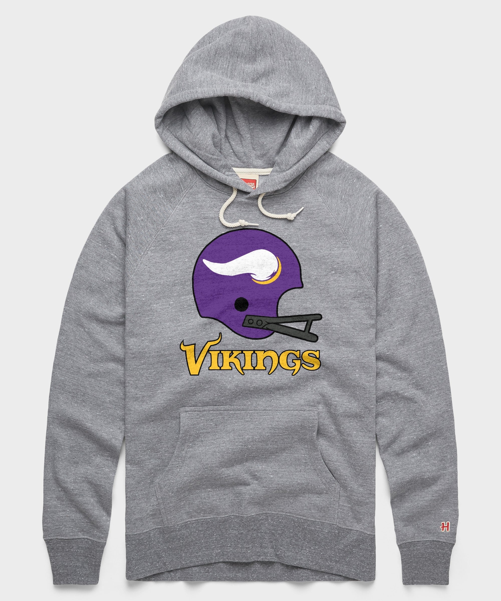 Minnesota Vikings Big Helmet Hoodie Grey