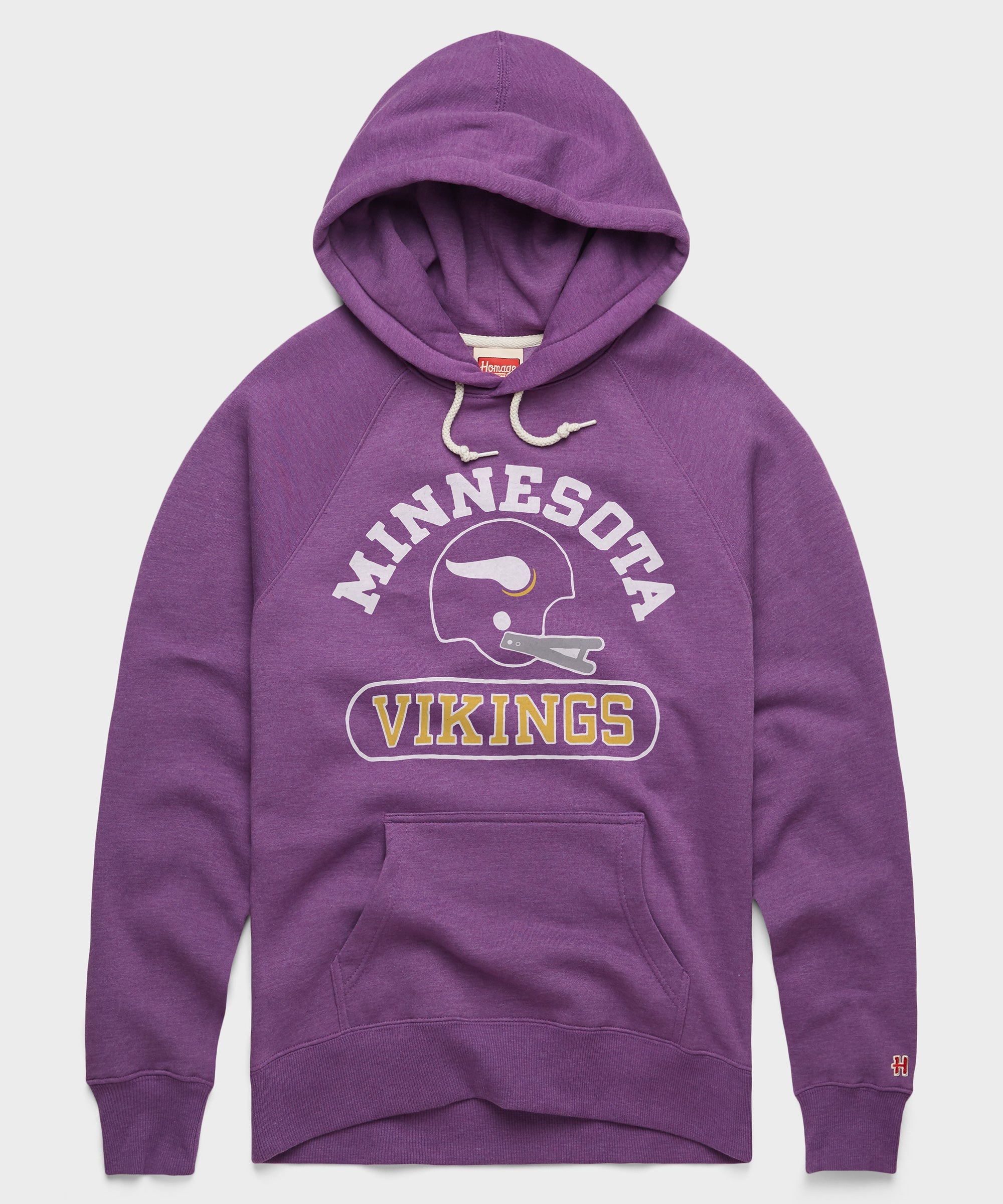 Minnesota Vikings Throwback Helmet Hoodie Royal Purple