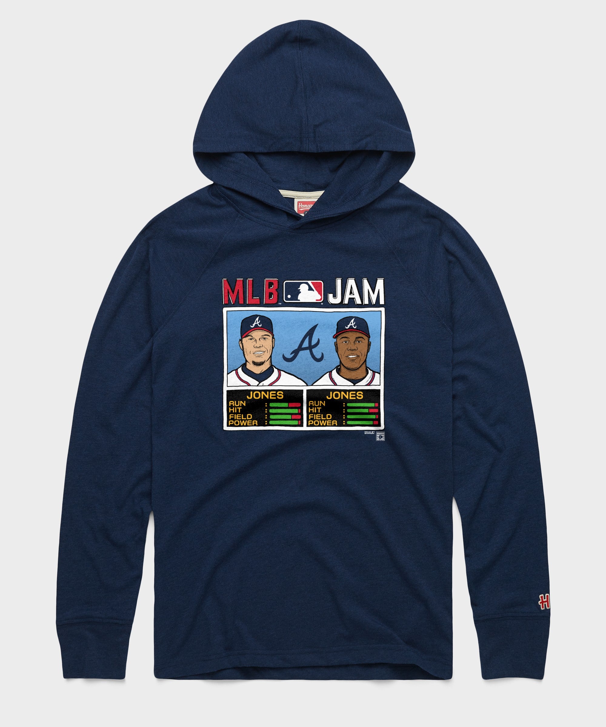 Mlb Jam Braves Jones And Jones Lightweight Hoodie