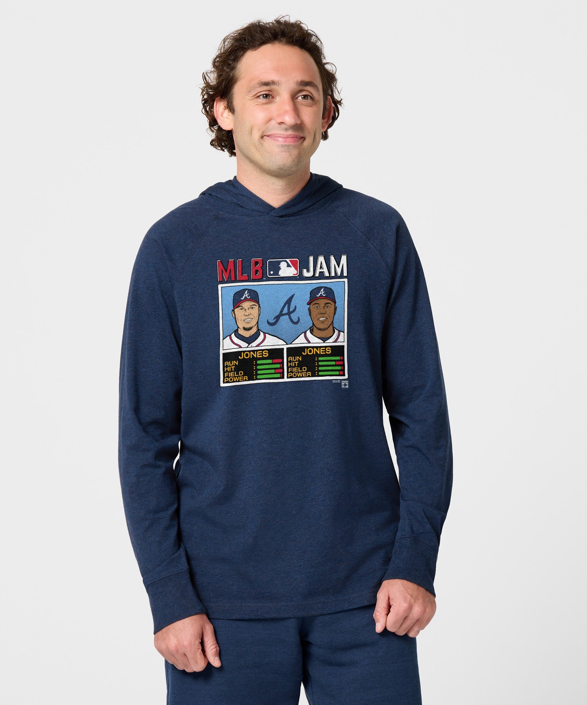 Mlb Jam Braves Jones And Jones Lightweight Hoodie