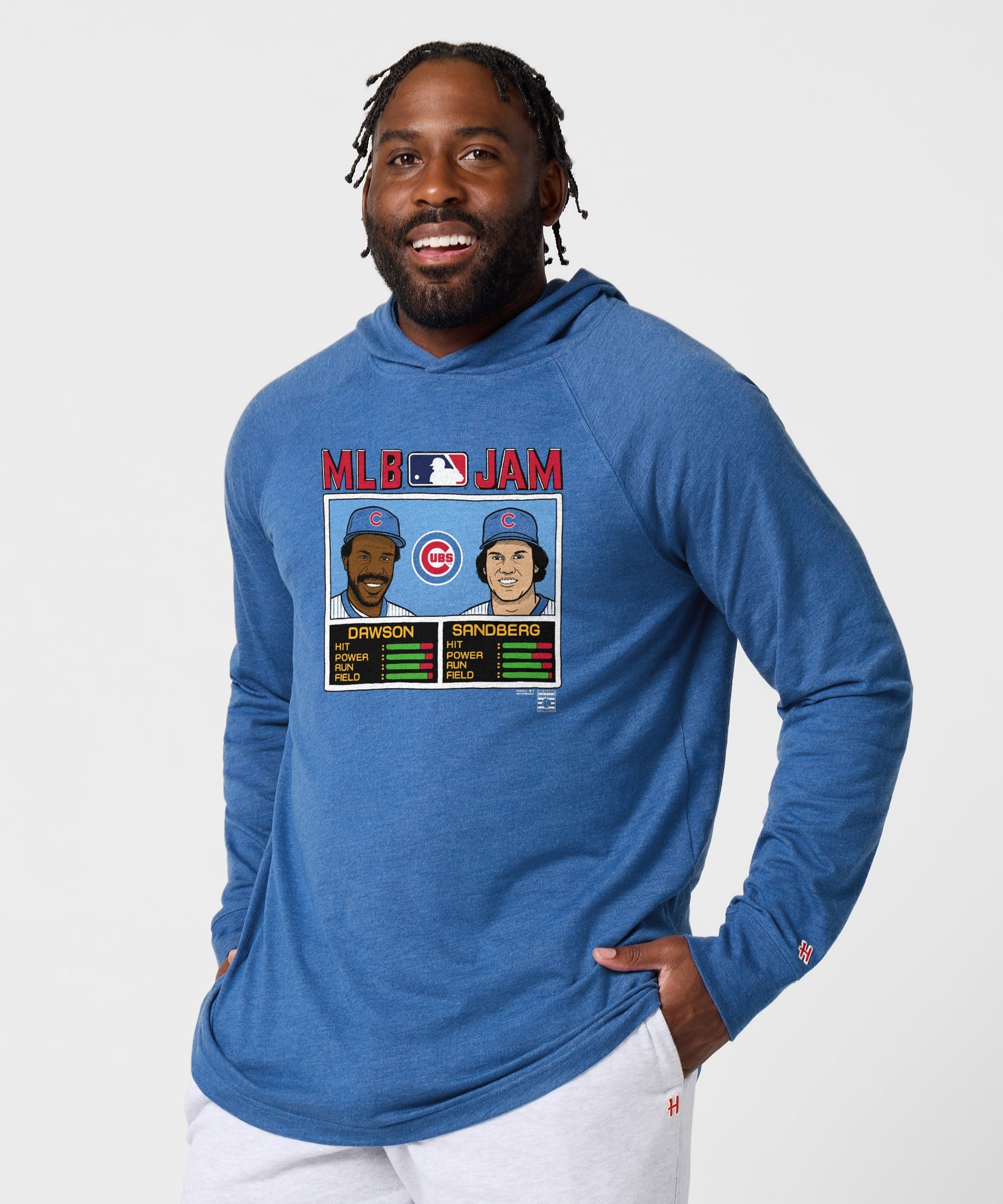 Mlb Jam Cubs Dawson And Sandberg Lightweight Hoodie