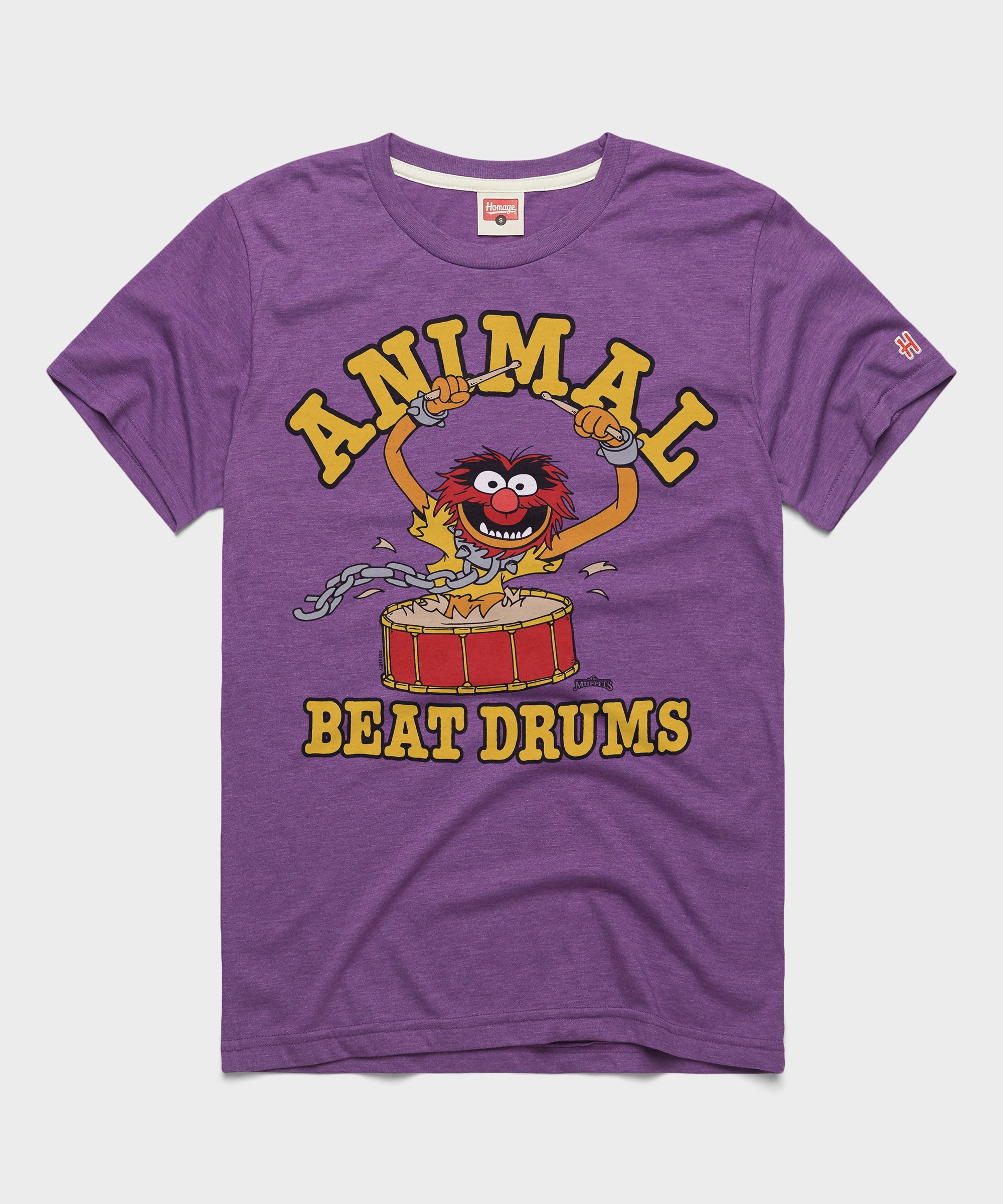 Muppets Animal Beat Drums T-Shirt Royal Purple