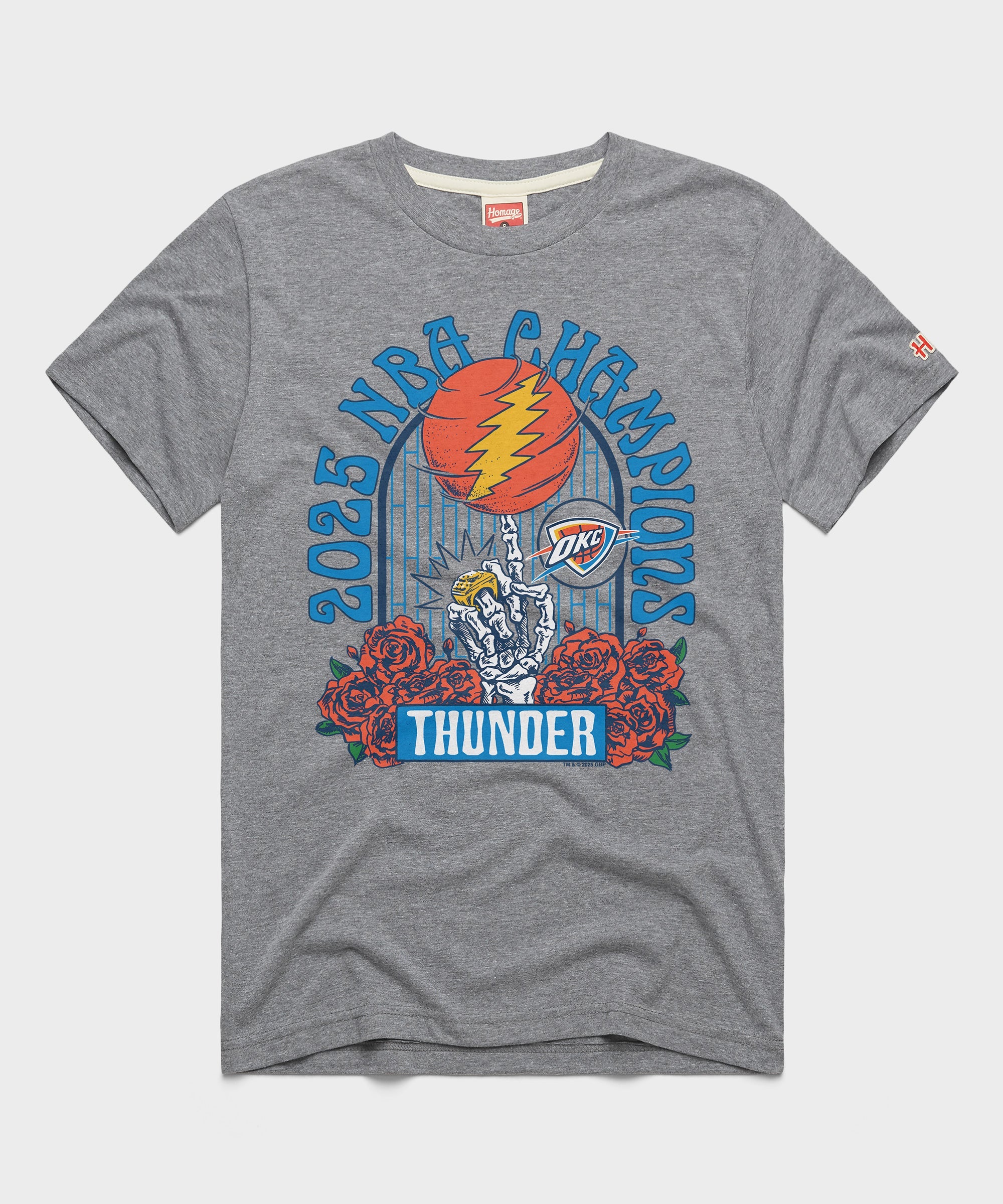 NBA x Grateful Dead 2025 Champs Thunder Grey