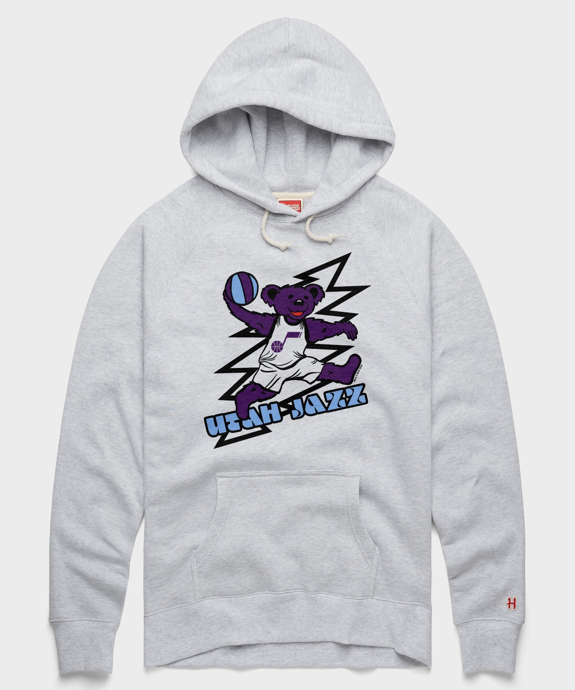NBA x Grateful Dead x Jazz Hoodie Ash