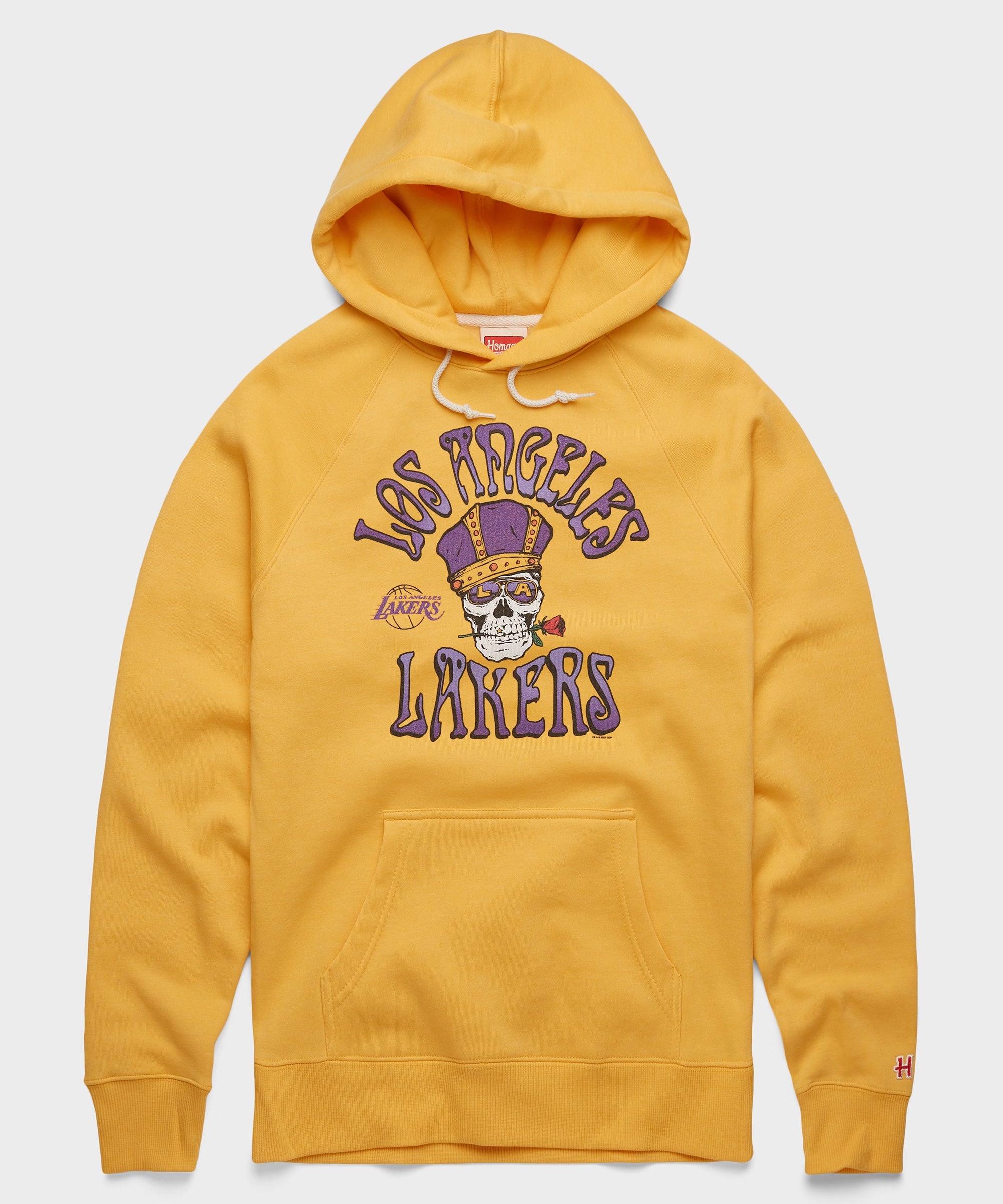 NBA x Grateful Dead x Lakers Skull And Rose Hoodie