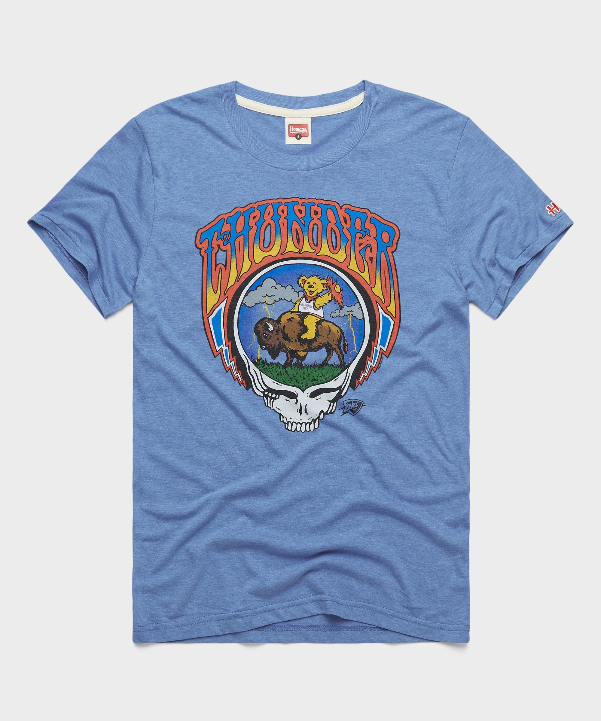 NBA x Grateful Dead x Thunder Skull Light Blue