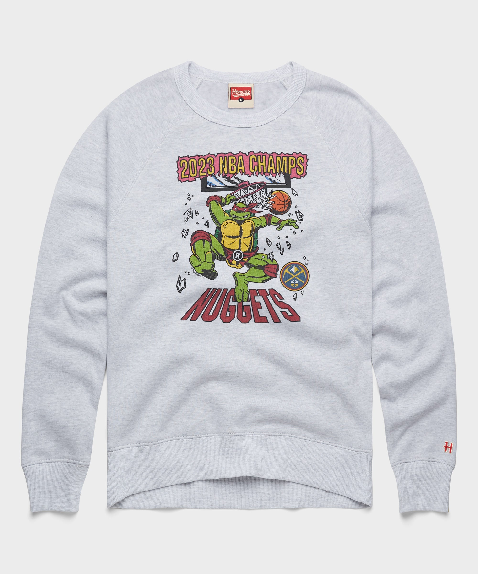 NBA x TMNT 2023 Champs Denver Nuggets Crewneck Ash