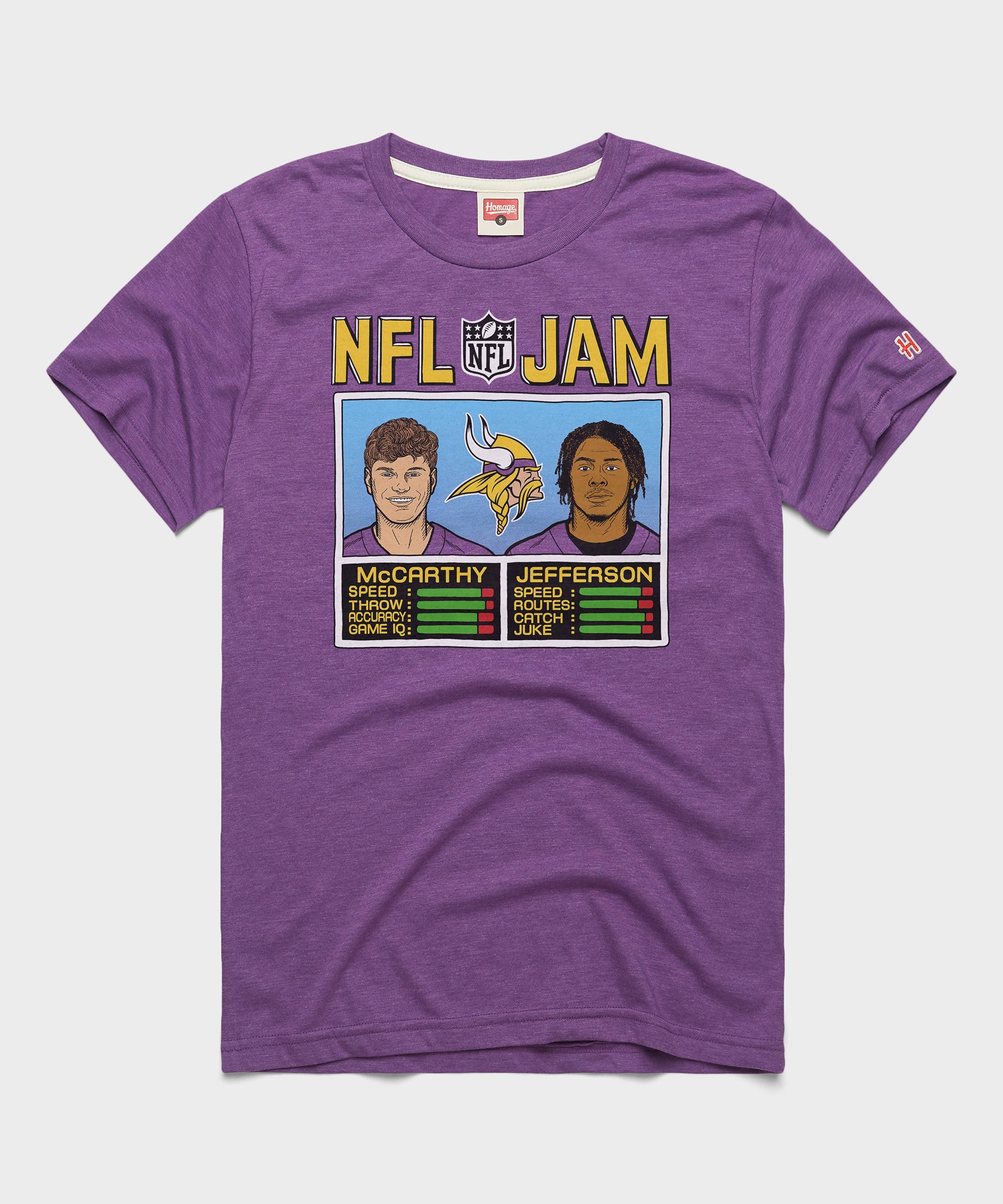 NFL Jam Vikings McCarthy and Jefferson Royal Purple