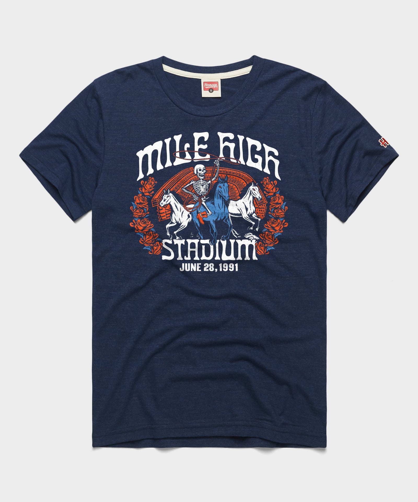 Nfl X Grateful Dead X Broncos Skeleton Mile High Stadium