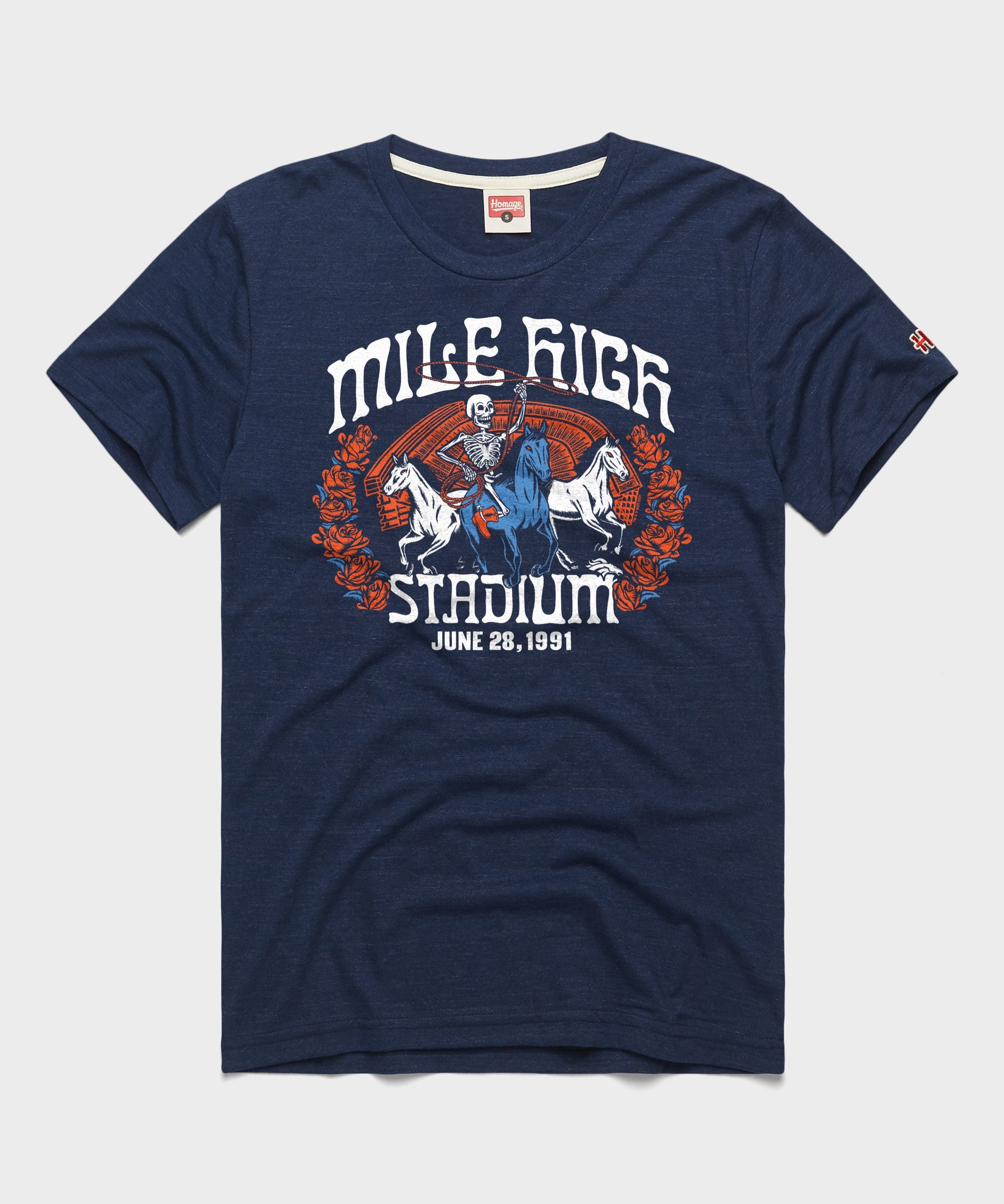 Nfl X Grateful Dead X Broncos Skeleton Mile High Stadium