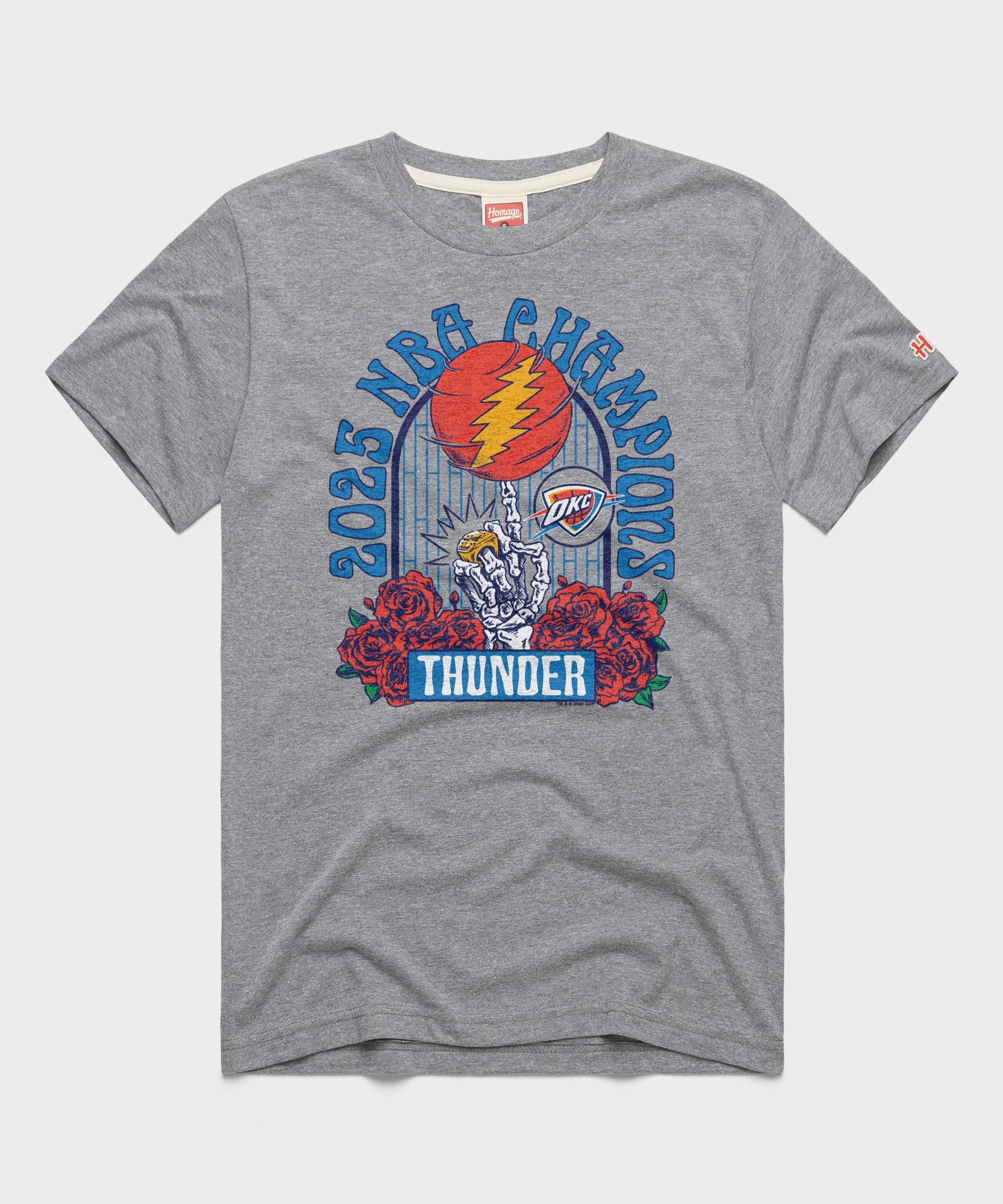 NBA x Grateful Dead 2025 Champs Thunder | NBA Champs T-Shirt – HOMAGE