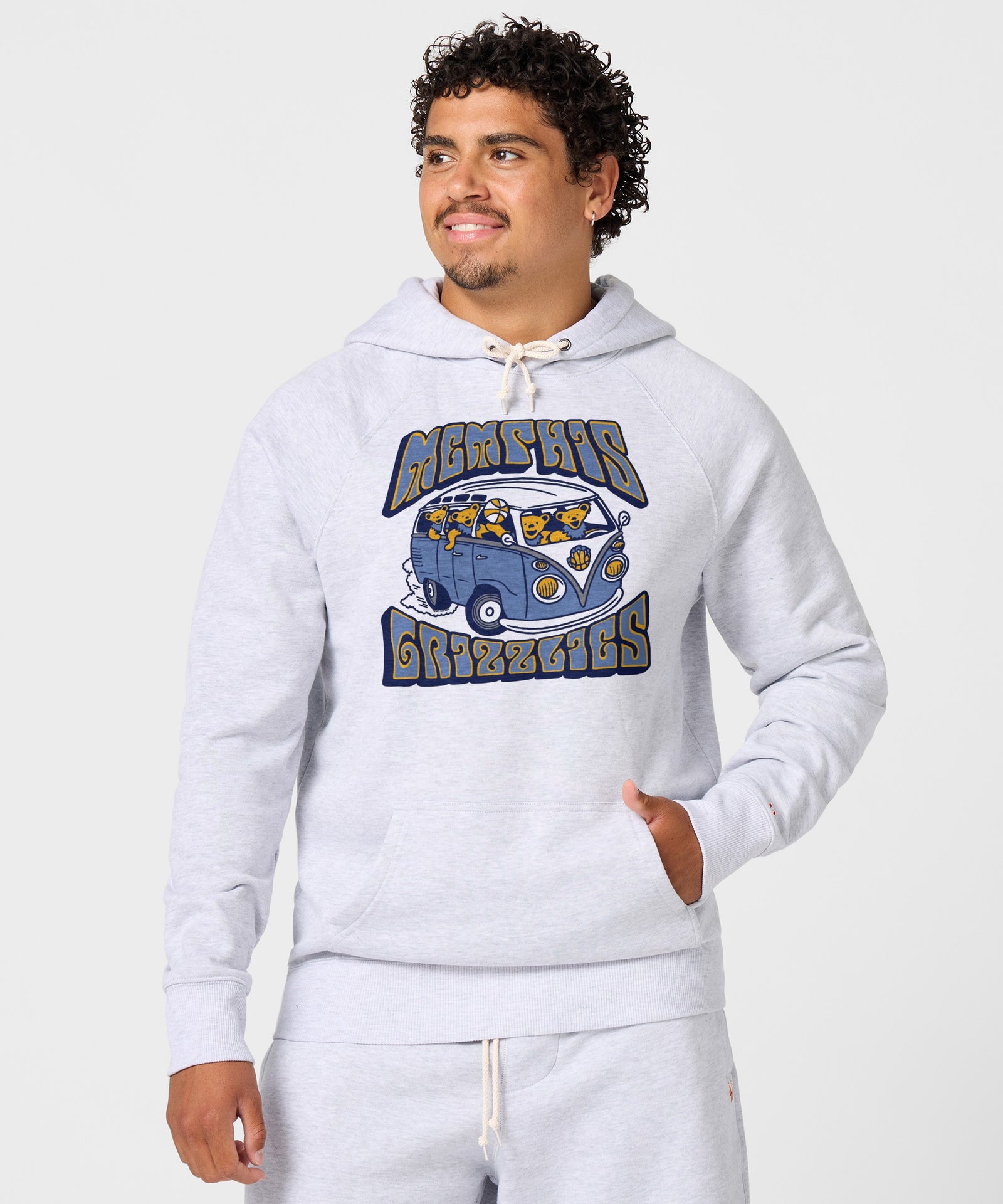 Nba X Grateful Dead X Grizzlies Bears And Bus Hoodie