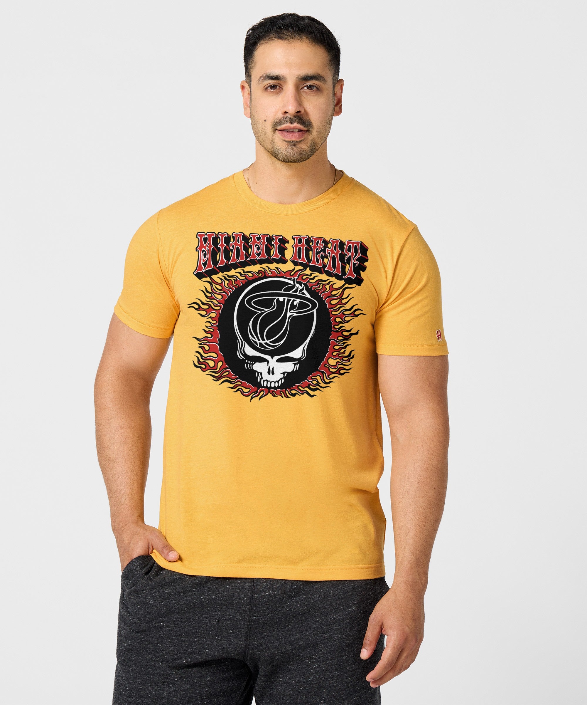 Nba X Grateful Dead X Heat Flaming Skull