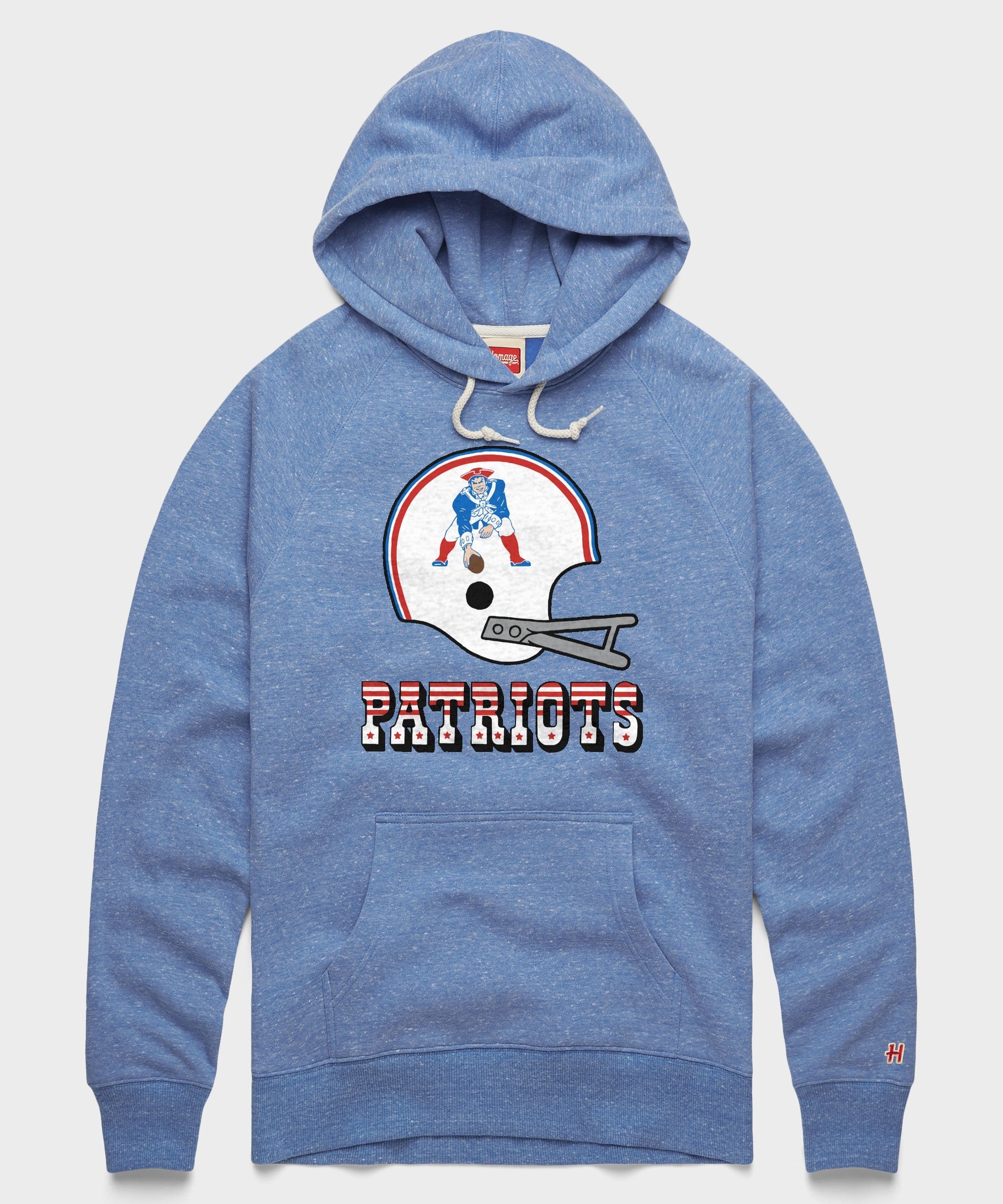 New England Patriots Big Helmet Hoodie Light Blue