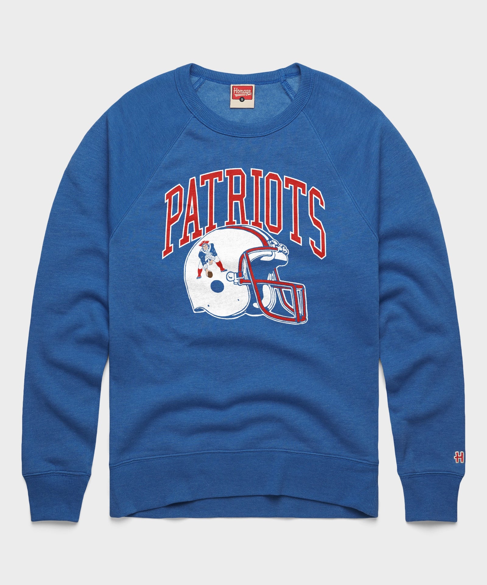New England Patriots Helmet Retro Crewneck