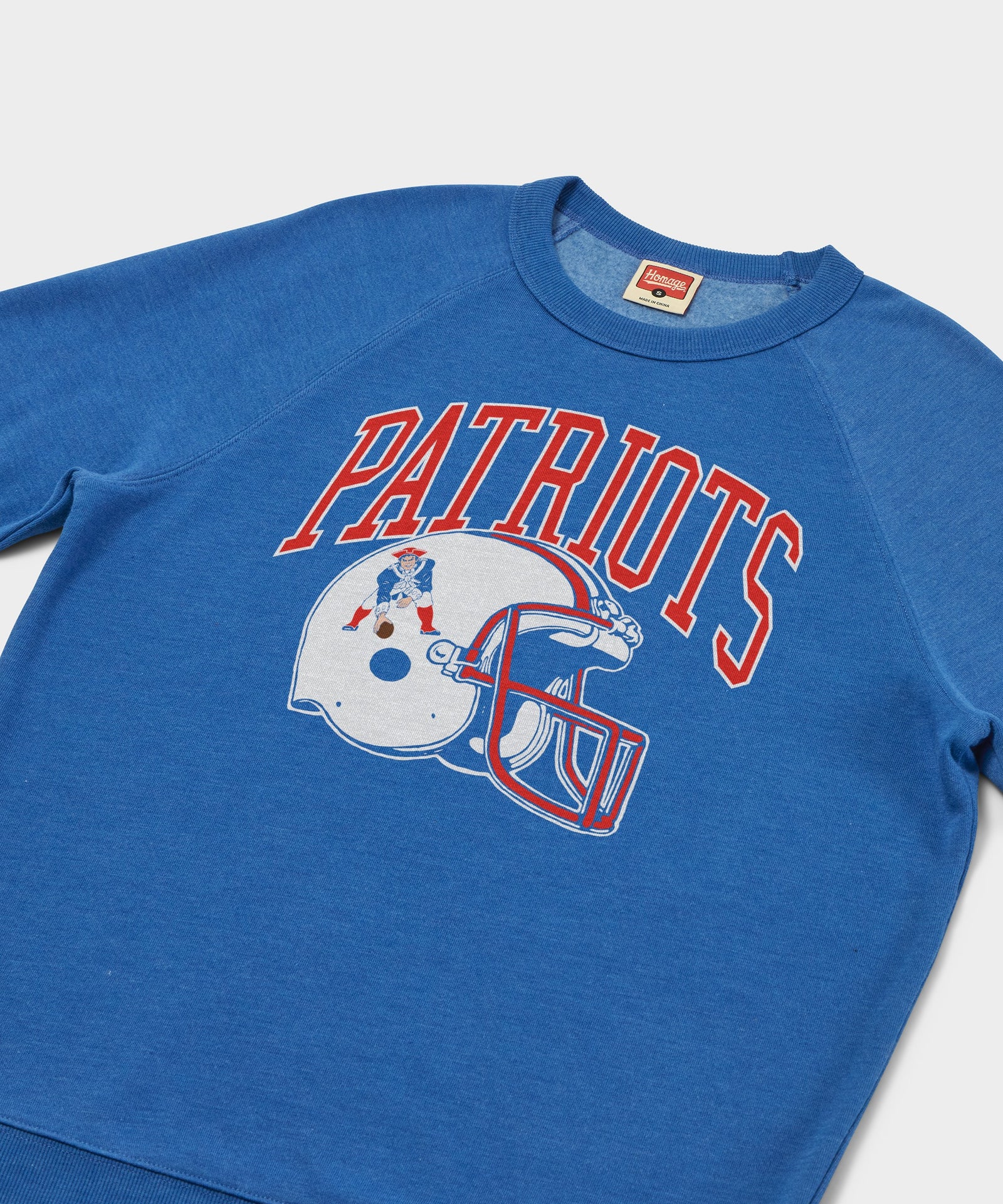 New England Patriots Helmet Retro Crewneck