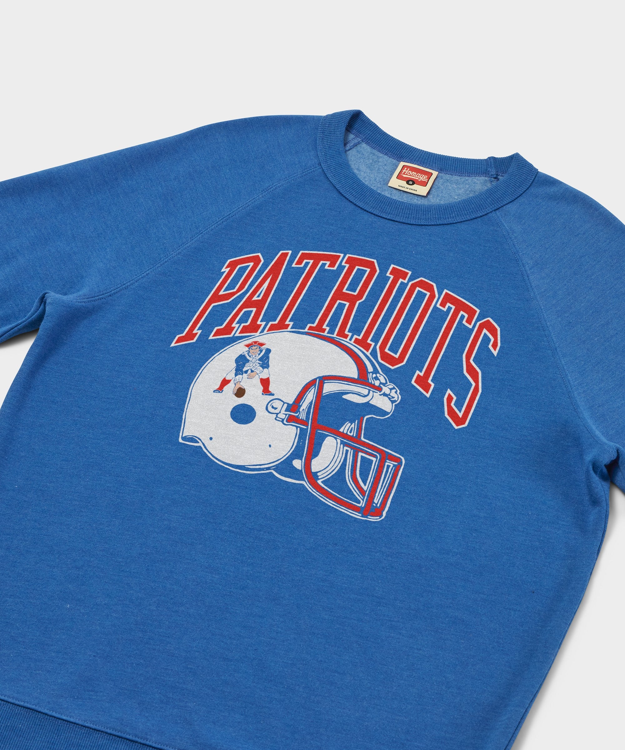 New England Patriots Helmet Retro Crewneck