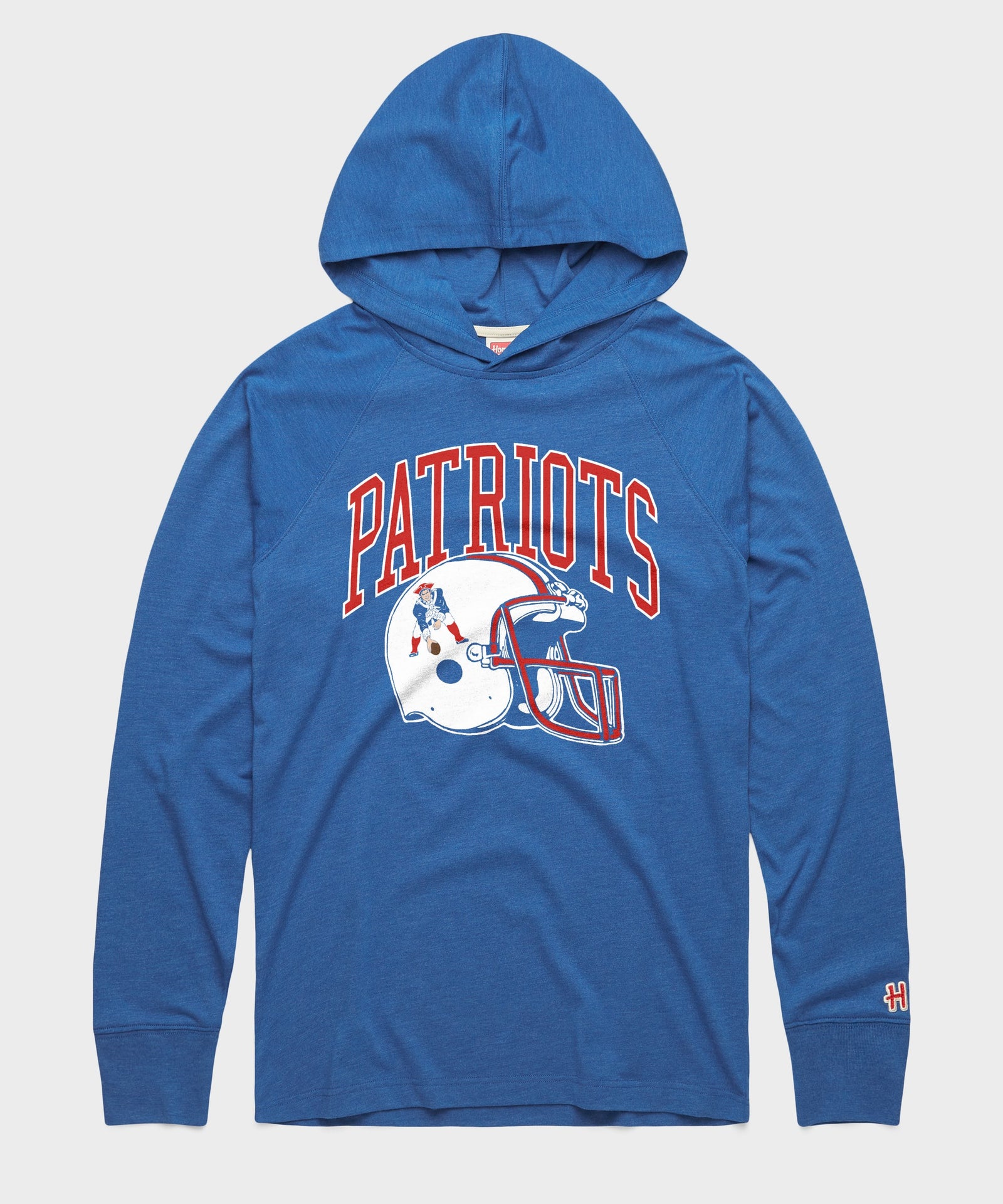 New England Patriots Helmet Retro Lightweight Hoodie