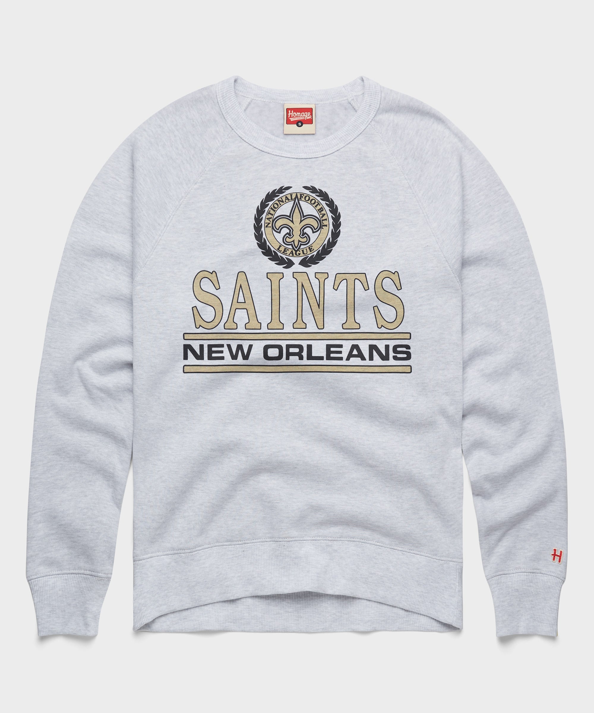 New Orleans Saints Crest Crewneck Ash