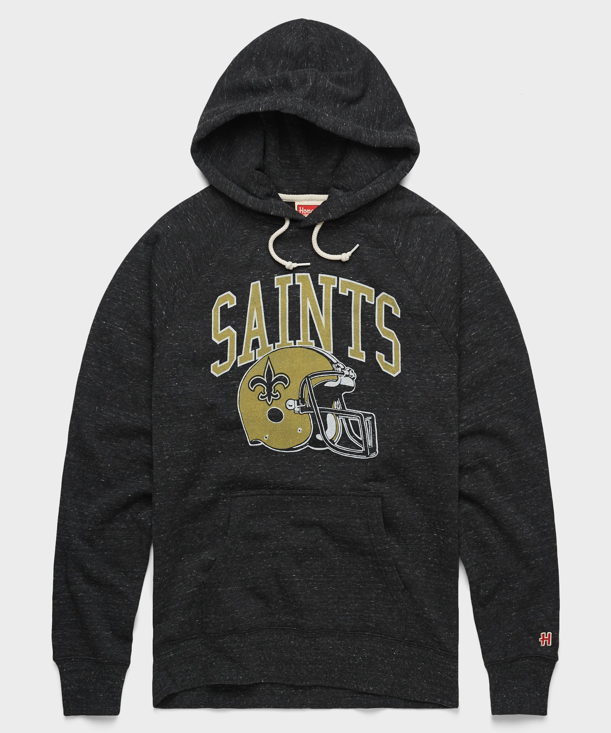 New Orleans Saints Helmet Hoodie Charcoal