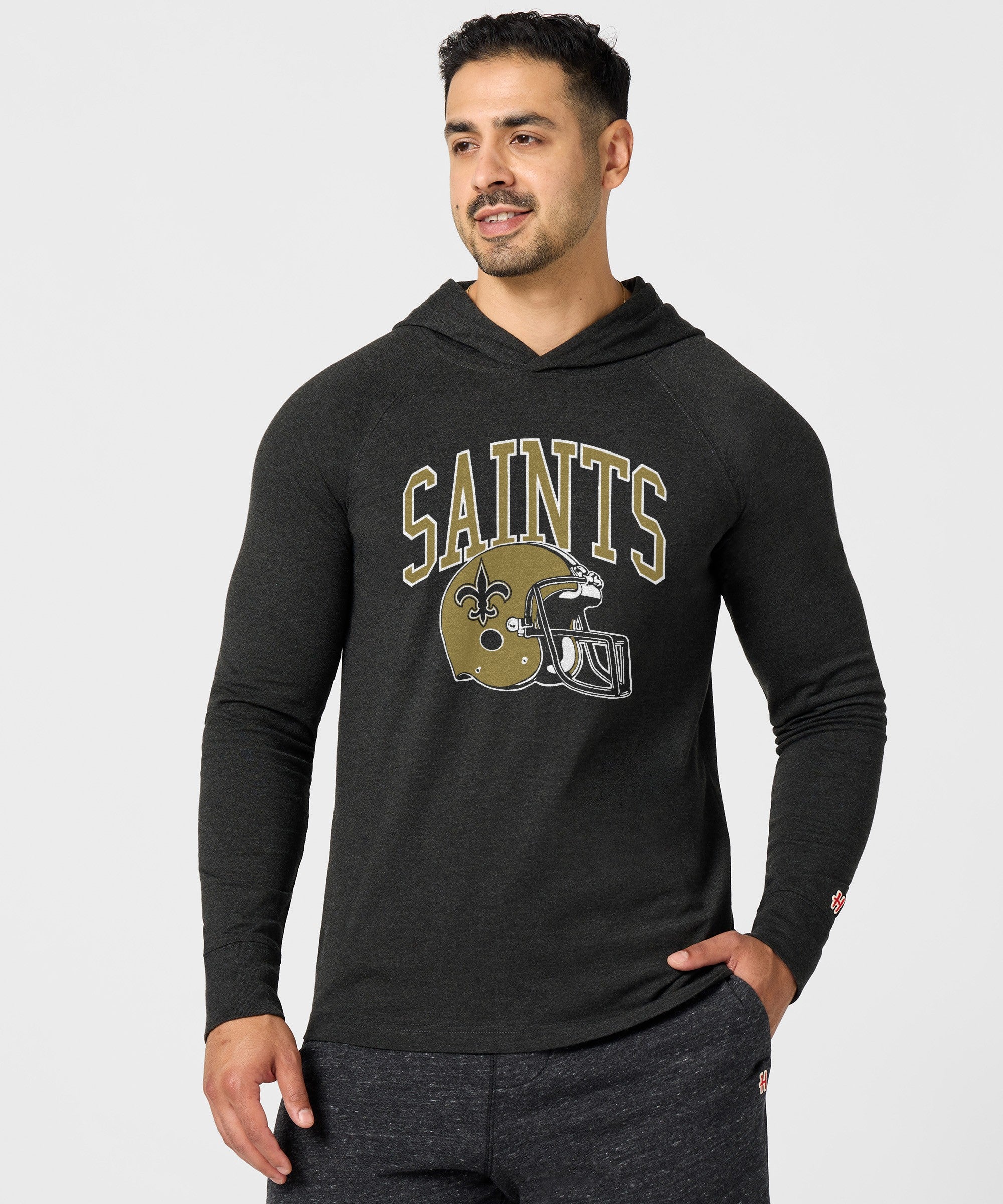 New Orleans Saints Helmet Lightweight Hoodie