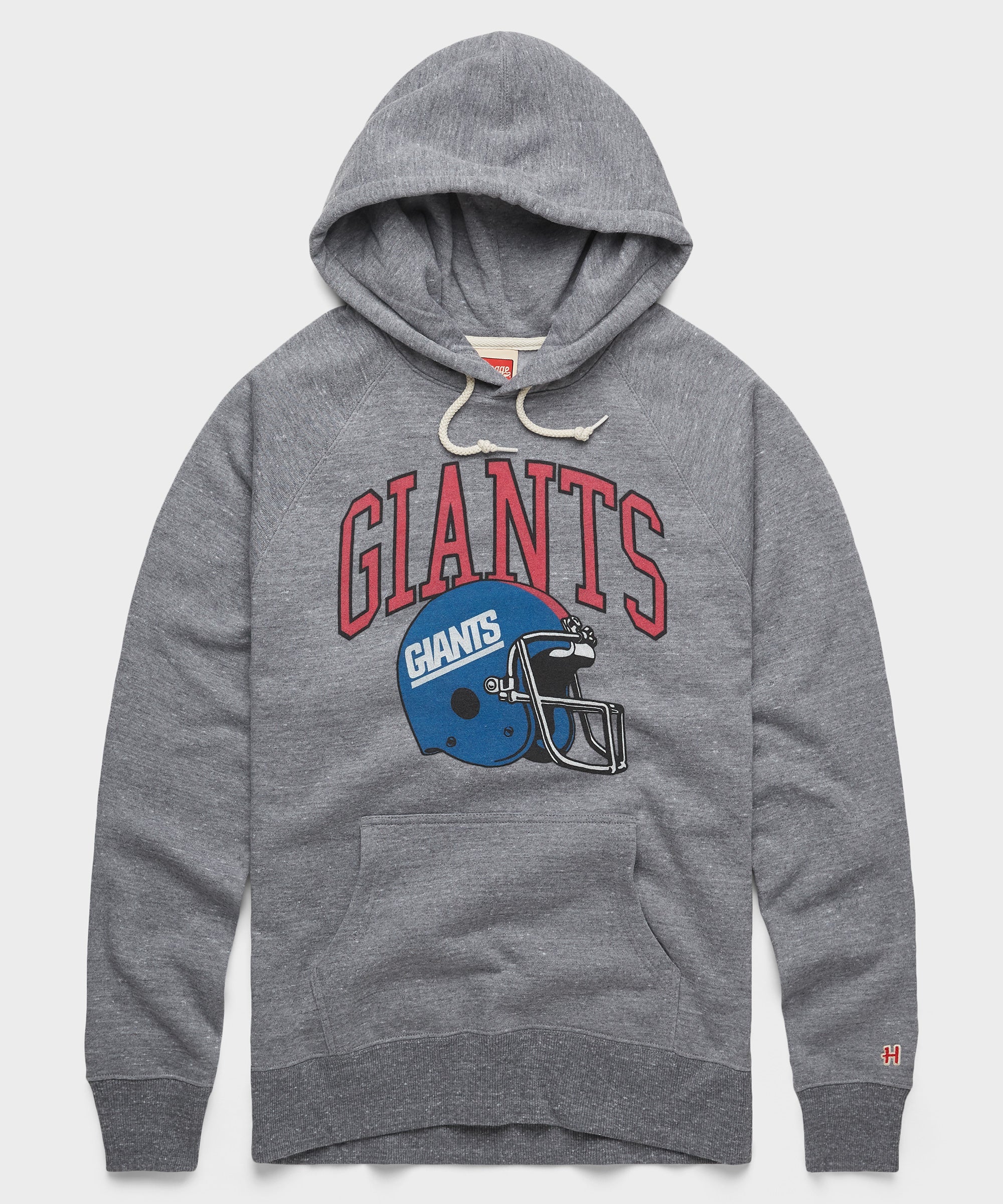 New York Giants Helmet Retro Hoodie Grey