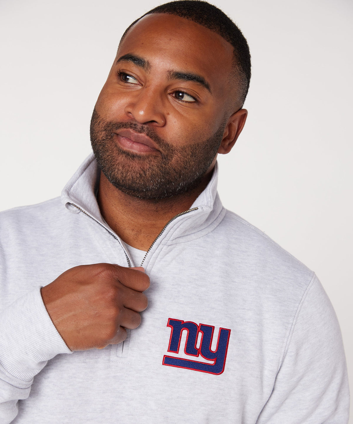 New York Giants '00 Applique Quarter Zip Pullover