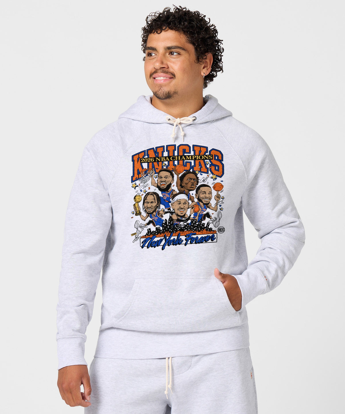 New York Knicks 2026 NBA Champions Players Signatures Hoodie