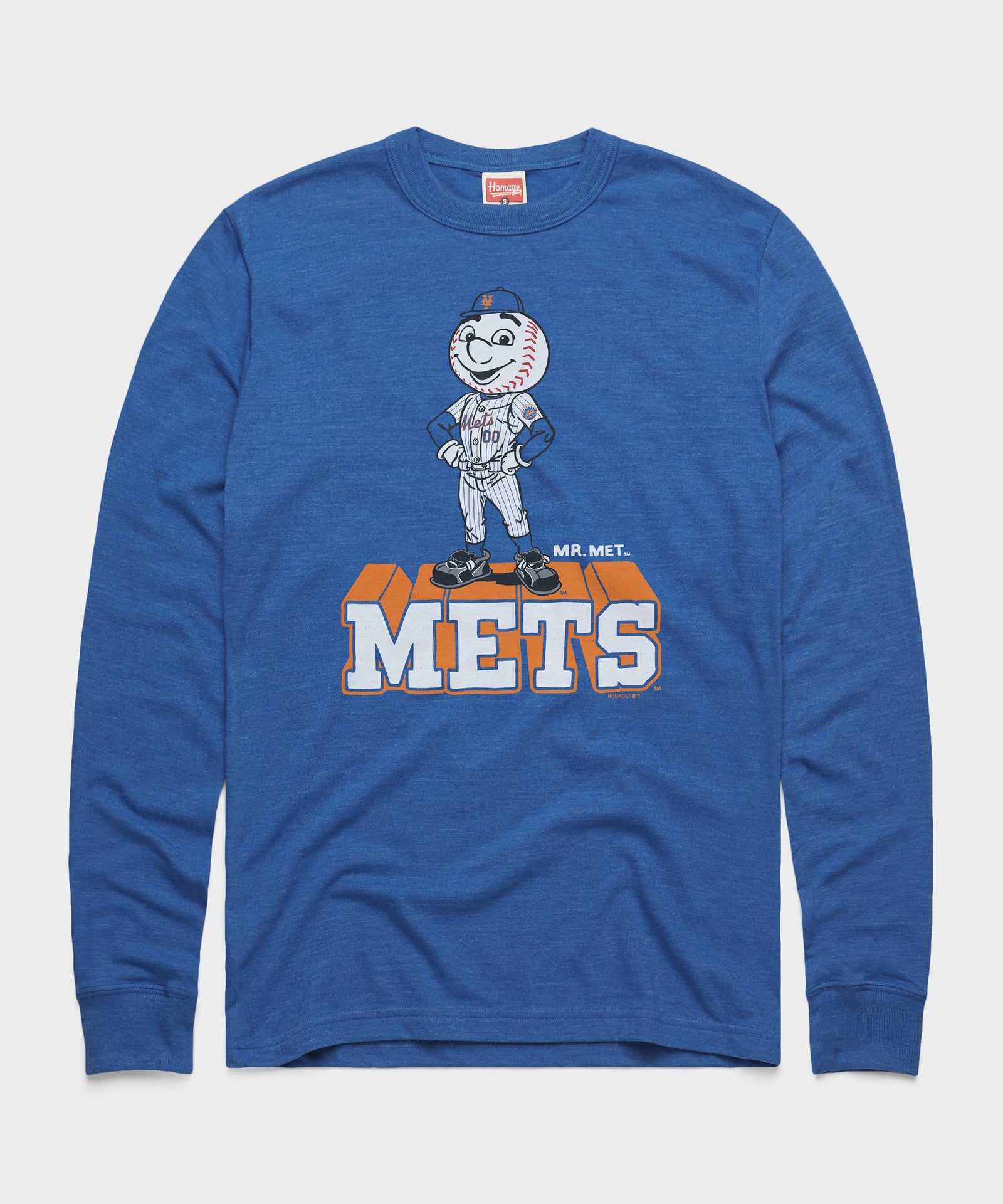 New York Mets Mr. Met Long Sleeve Tee