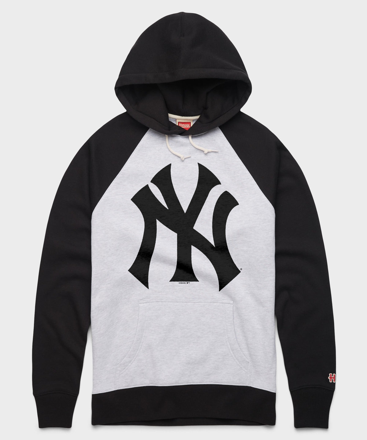 New York Yankees Cap Logo '68 Blackout Colorblock Hoodie