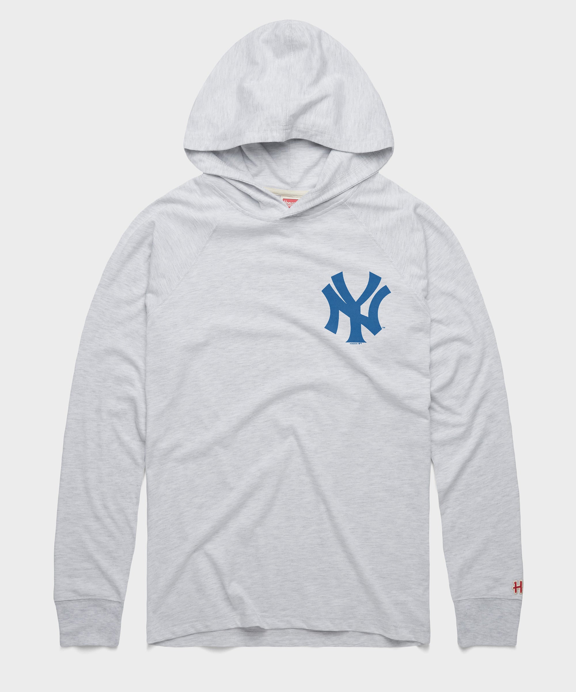 New York Yankees Jersey Logo '47 Lightweight Hoodie Ash