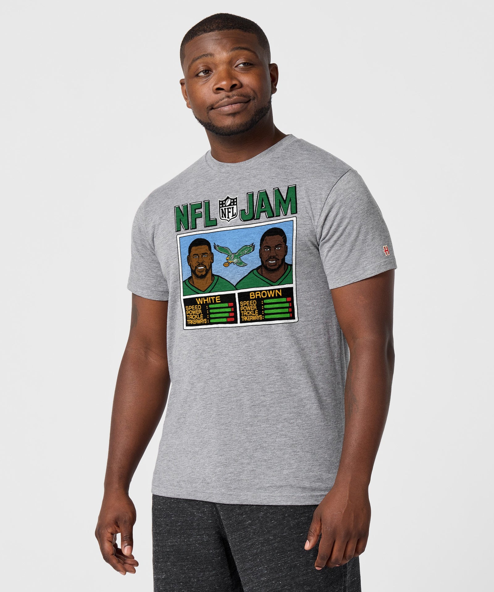 Nfl Jam Eagles White And Brown