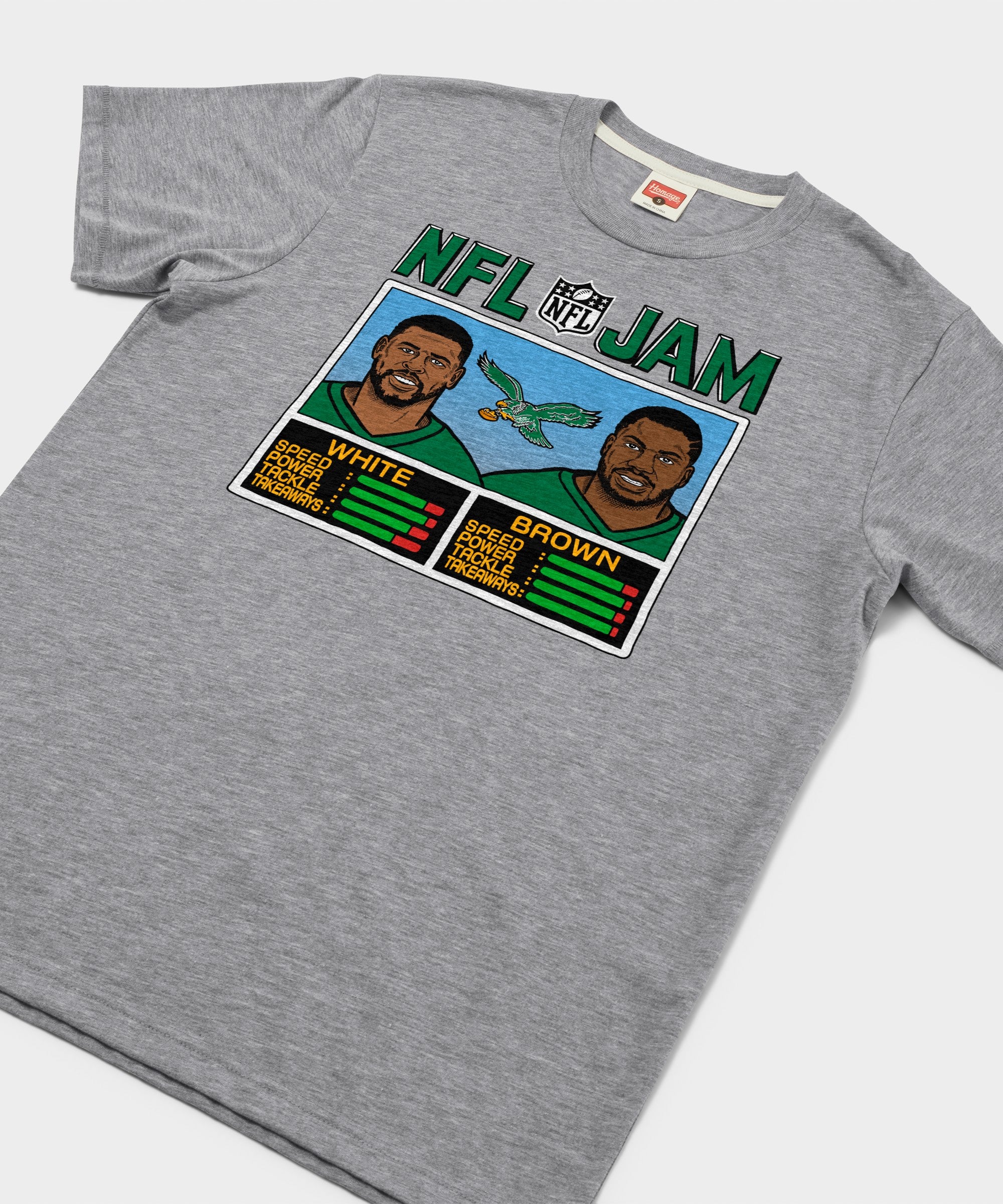 Nfl Jam Eagles White And Brown