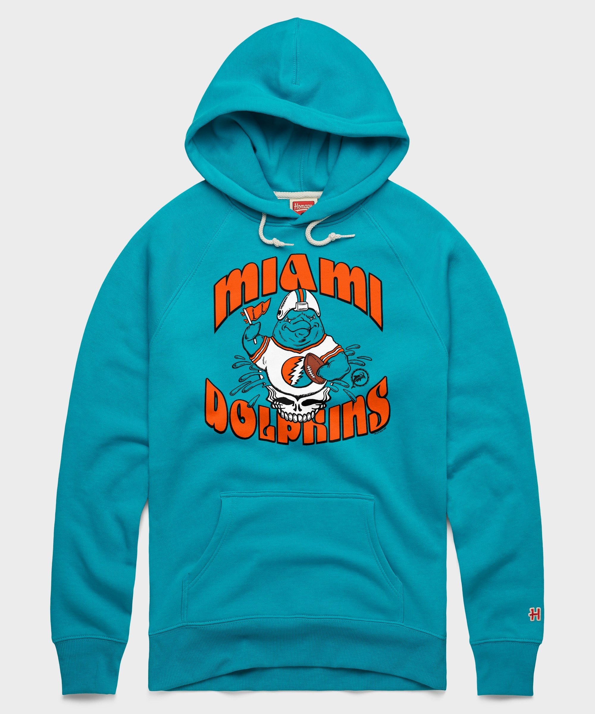 NFL x Grateful Dead x Dolphins Hoodie | Retro Miami Dolphins Hoodie ...