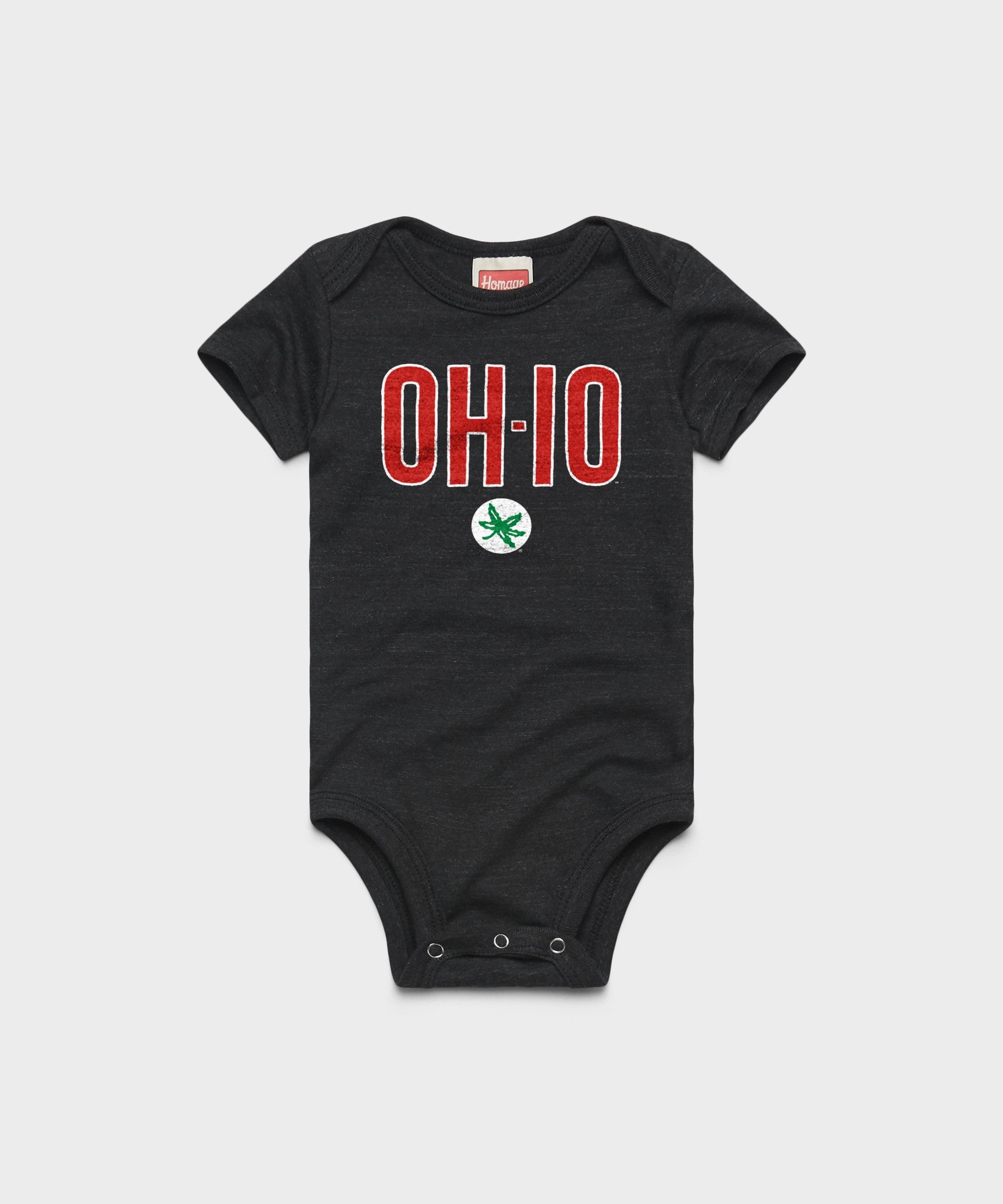 Oh Io Buckeye Leaf Baby One Piece