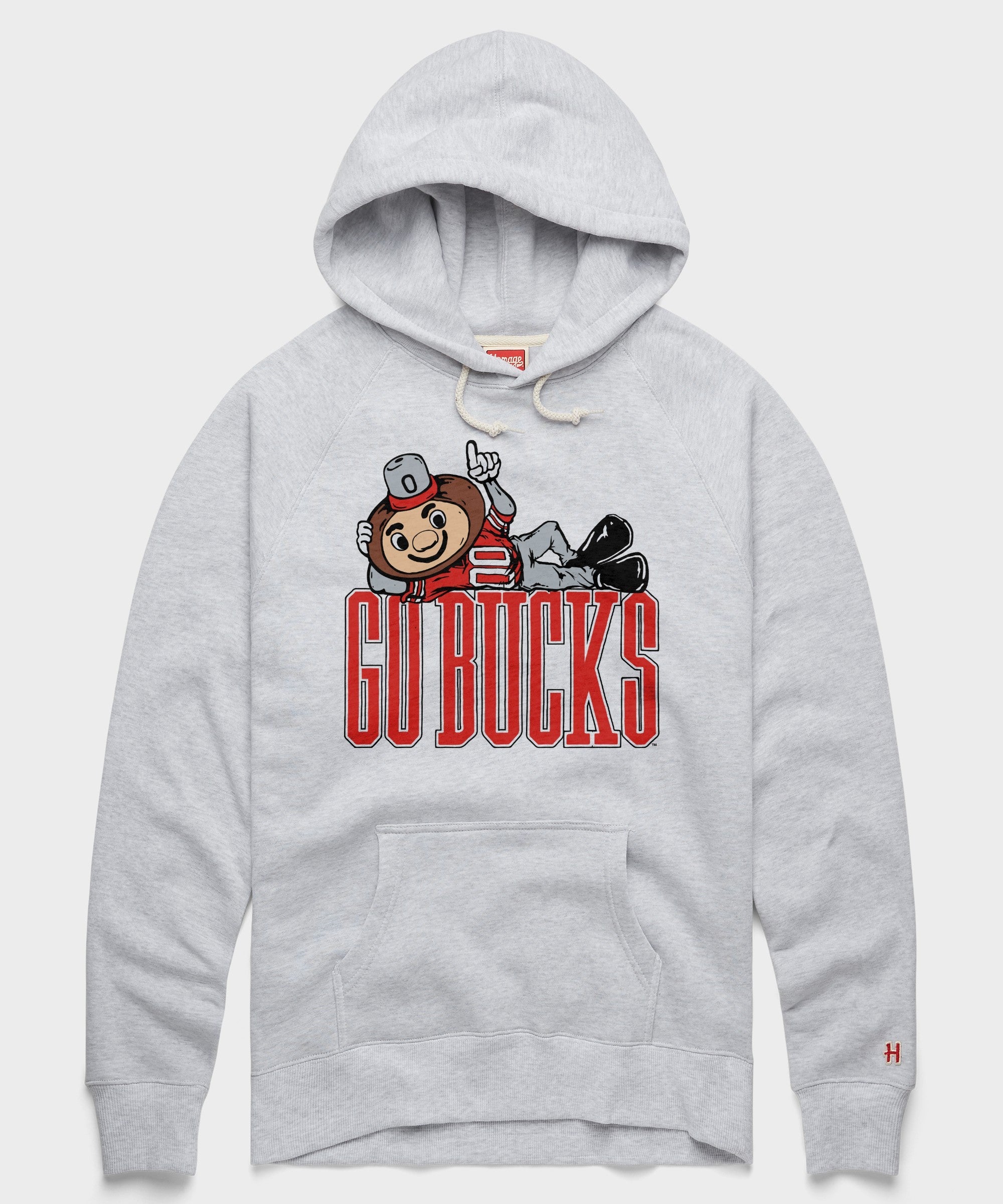Ohio State Brutus Buckeye Go Bucks Hoodie Ash