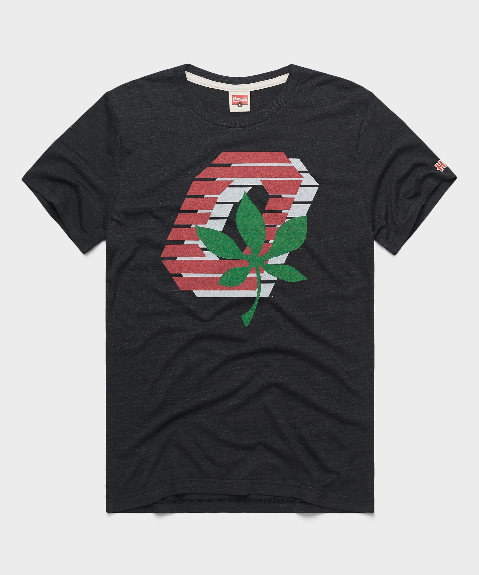 Ohio State Buckeye Leaf Charcoal