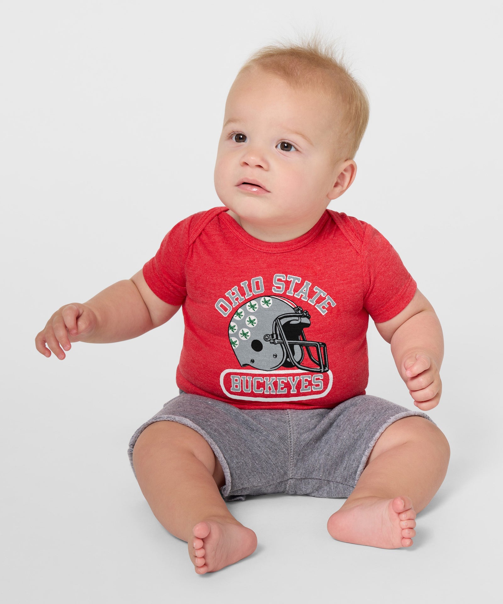 Ohio State Buckeyes Helmet Baby One Piece
