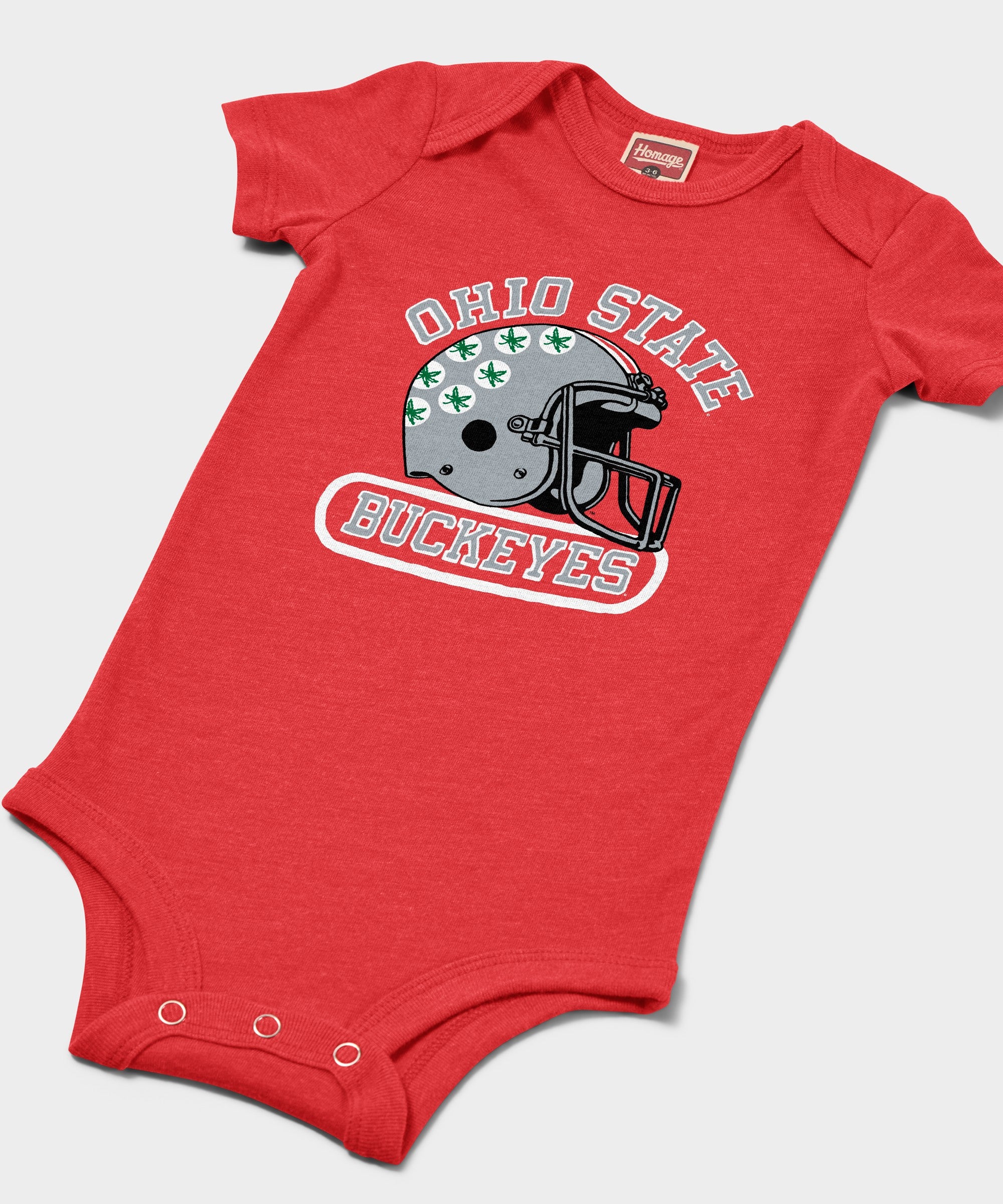Ohio State Buckeyes Helmet Baby One Piece