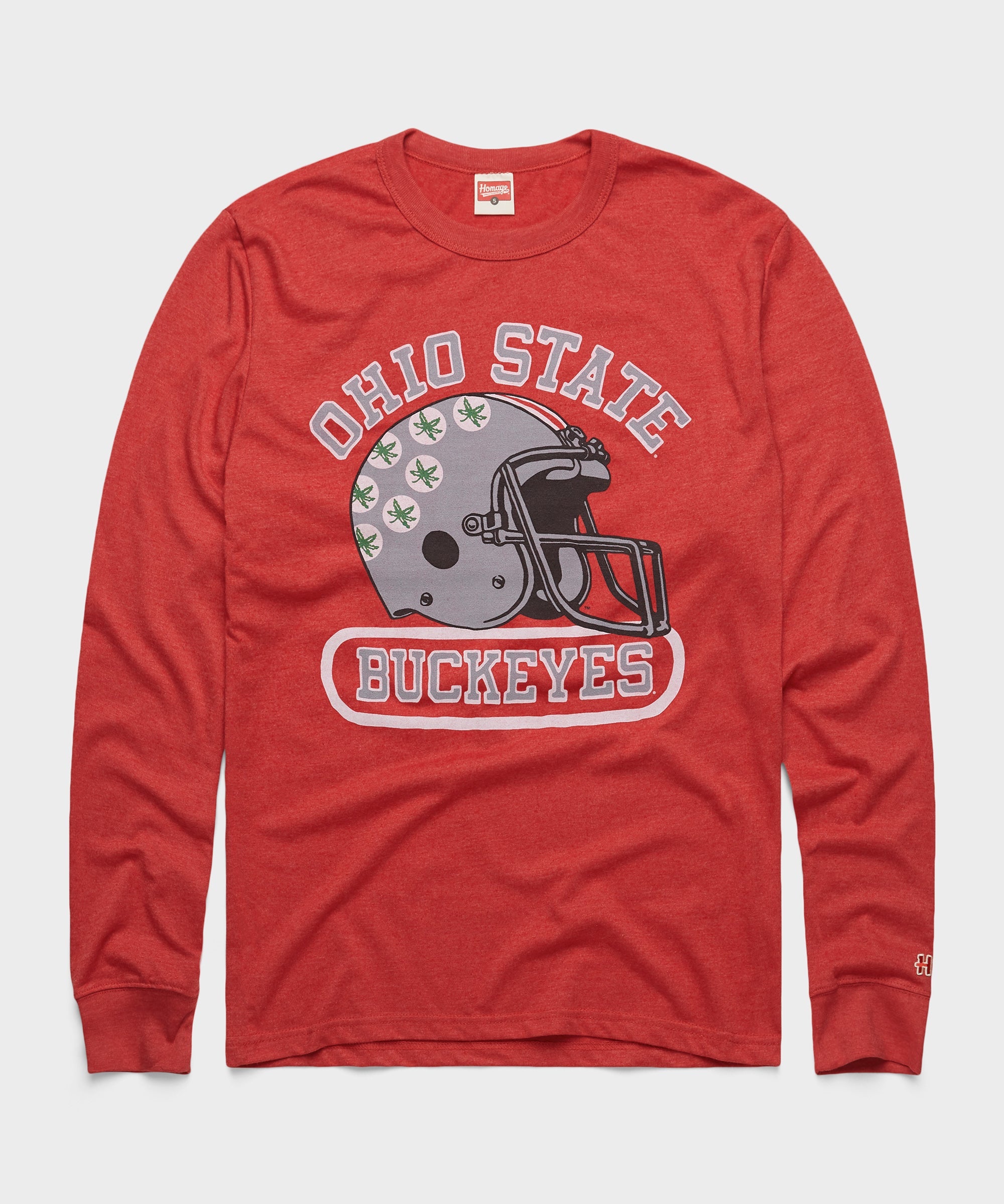 Ohio State Buckeyes Helmet Long Sleeve Tee