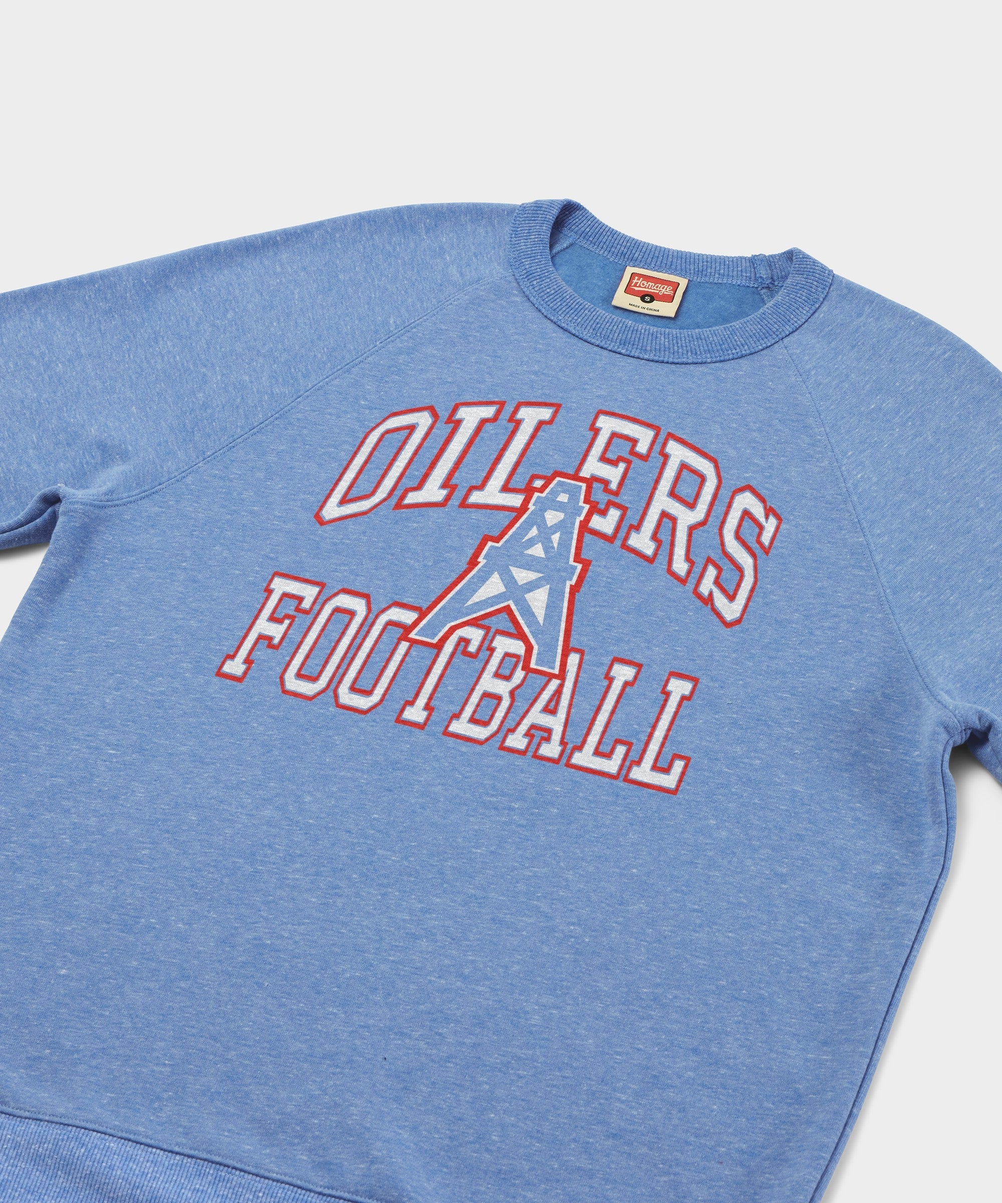 Oilers Football Arch Crewneck