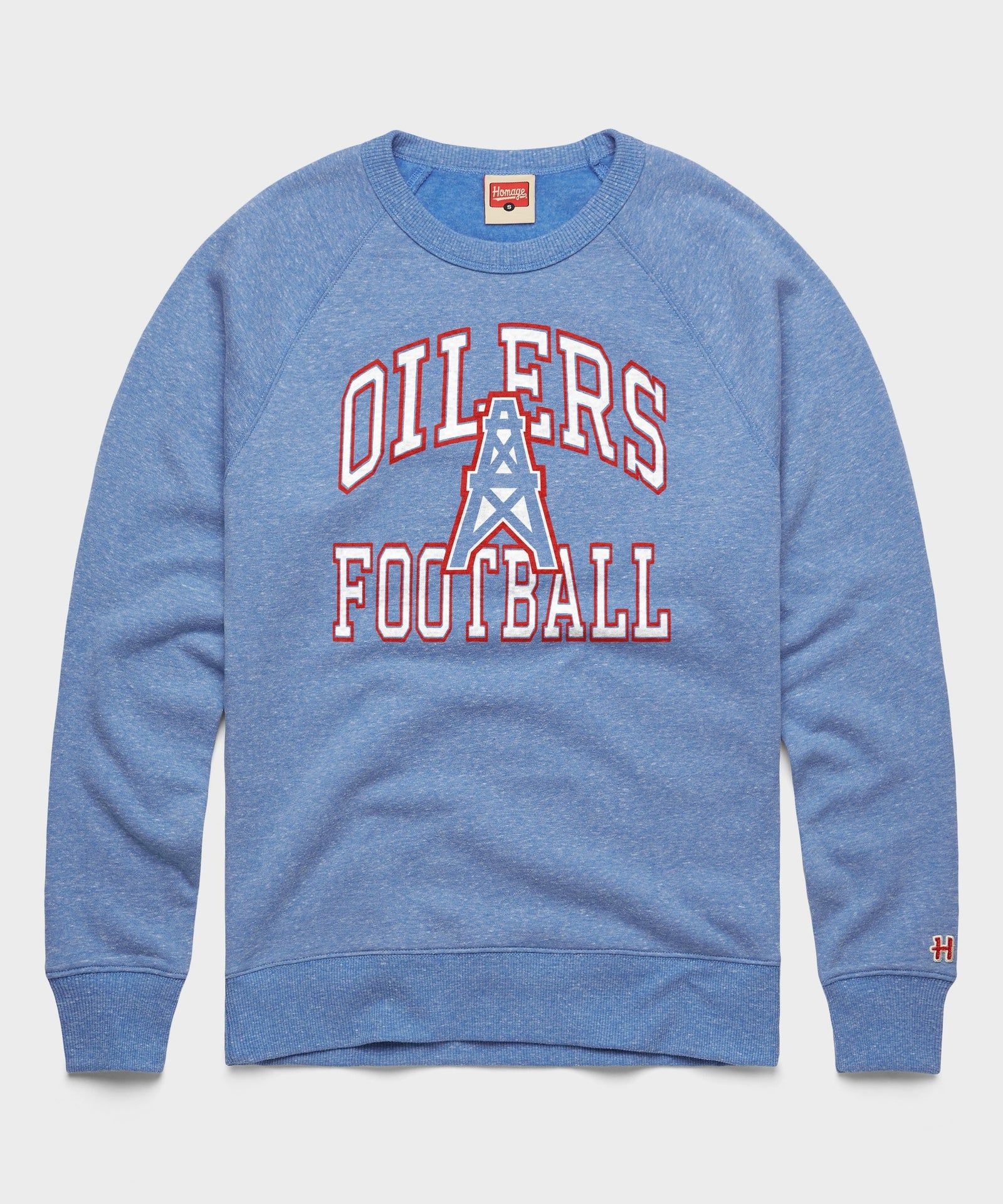 Oilers Football Arch Crewneck