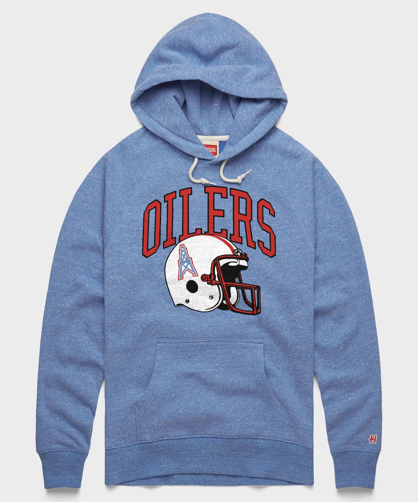 Oilers Football Helmet Retro Hoodie